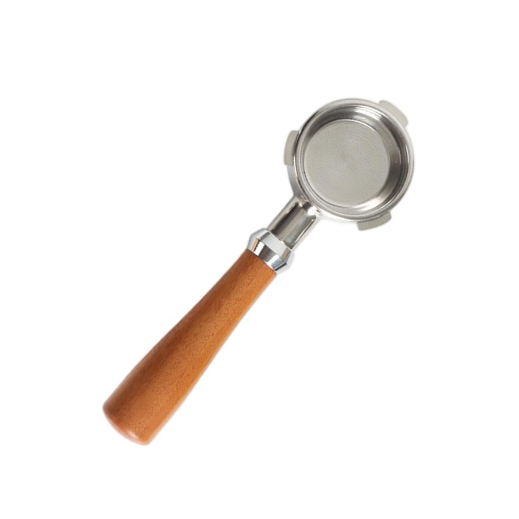 Bottomless Naked Portafilter Coffee Espresso Handle for Coffee Machine Wooden Handle B
