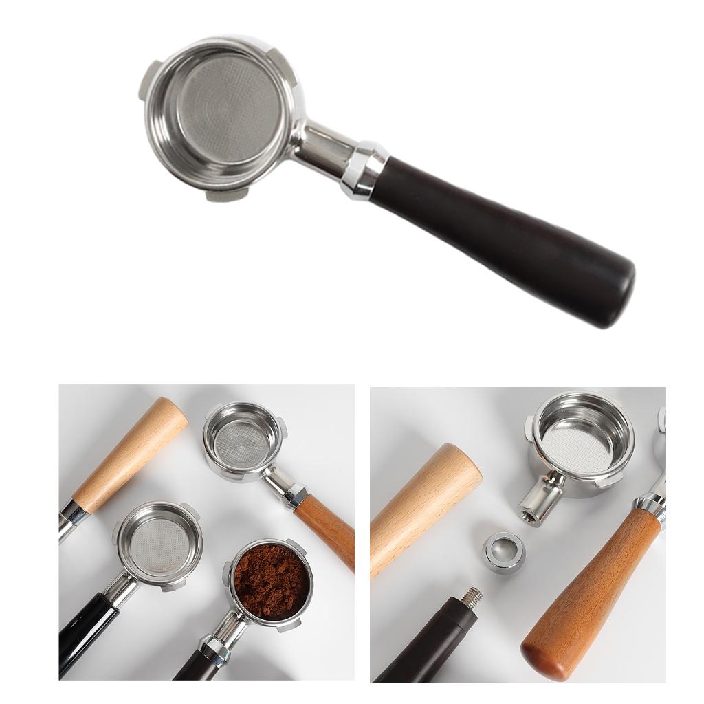Bottomless Naked Portafilter Coffee Espresso Handle for Coffee Machine Rosewood Handle