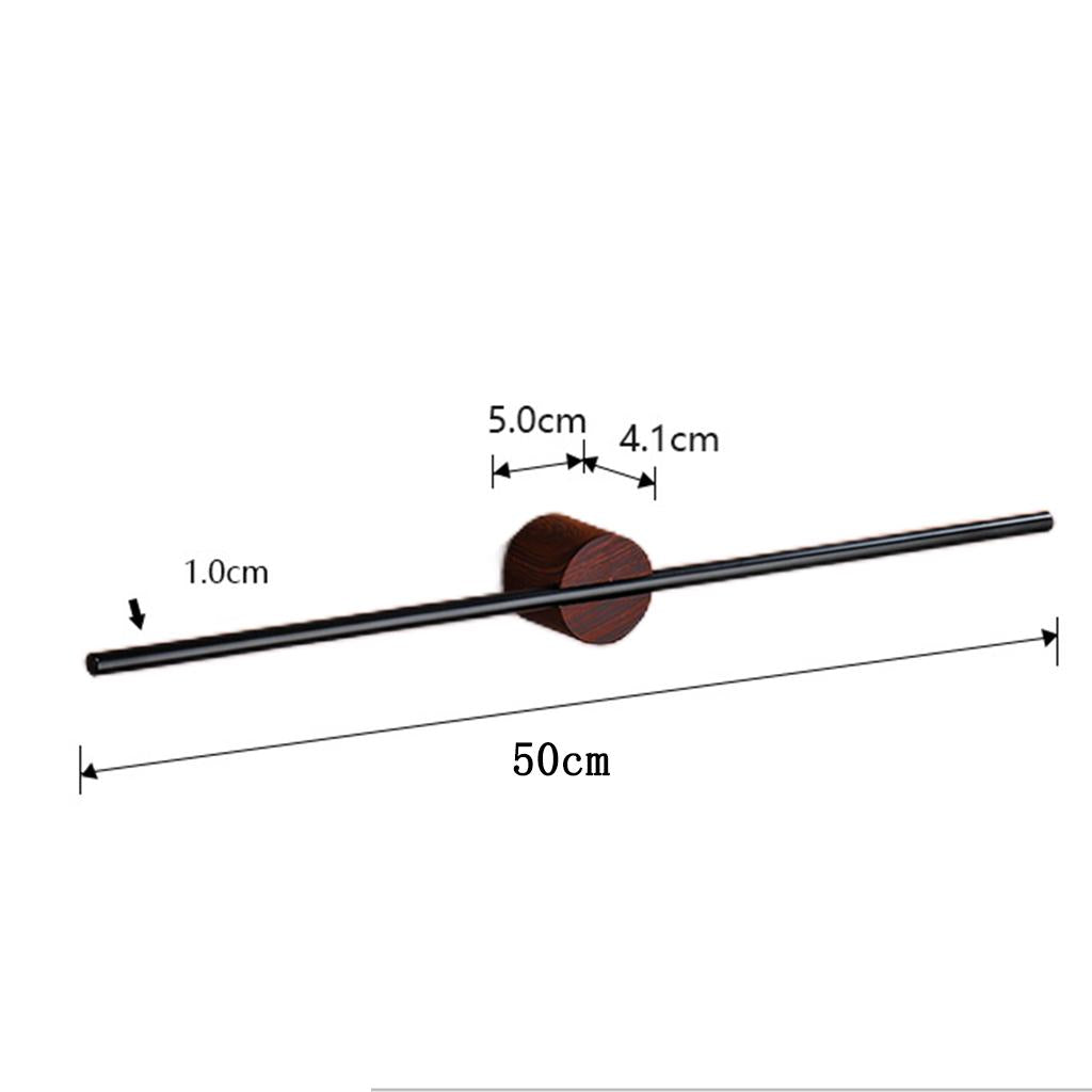 Multifunctional Towel Rack Towel Rail for Balcony Living Room Office Wood grain base 50CM