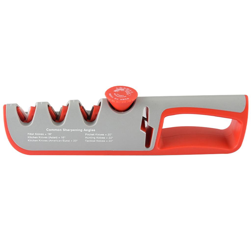 Knife Sharpener Sharpening Tool Manual Sharpener for Knives Red Gray