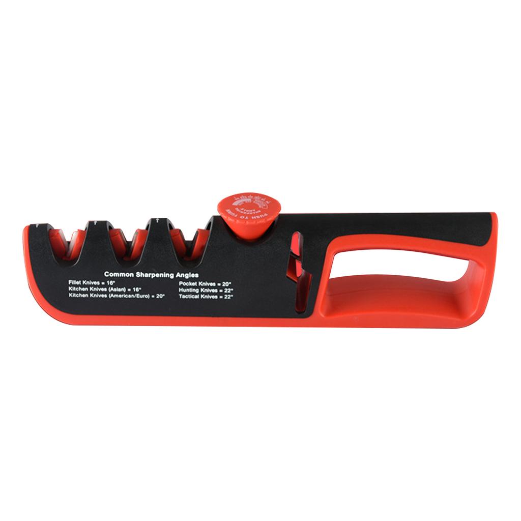 Knife Sharpener Sharpening Tool Manual Sharpener for Knives Red Gray