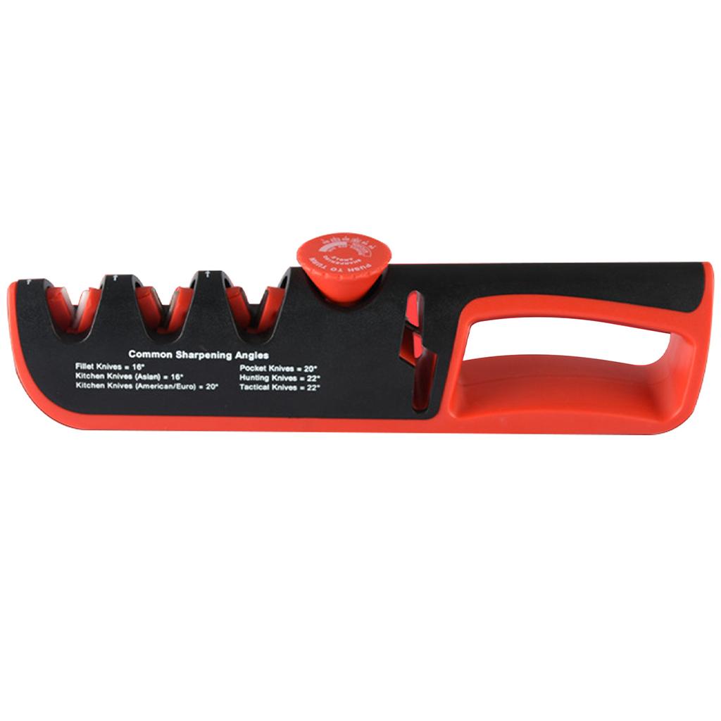 Knife Sharpener Sharpening Tool Manual Sharpener for Knives Red Black