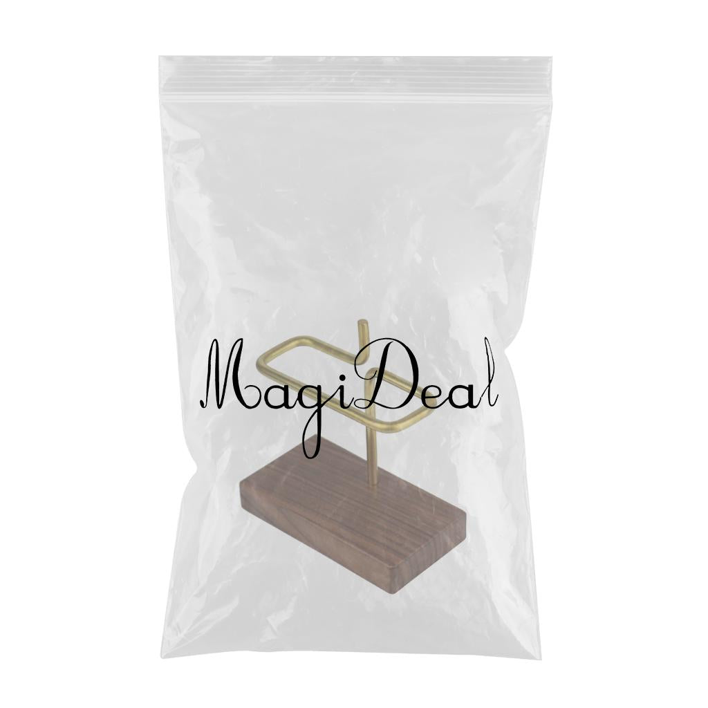 Walnut Filter Paper Rack Holder Shelf for Fan-Shape Save Space Kitchen Cafe