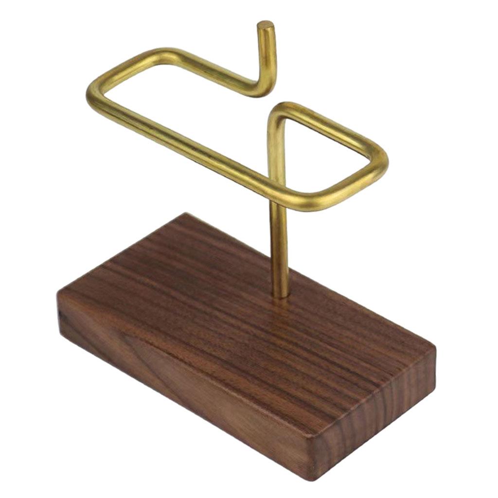 Walnut Filter Paper Rack Holder Shelf for Fan-Shape Save Space Kitchen Cafe