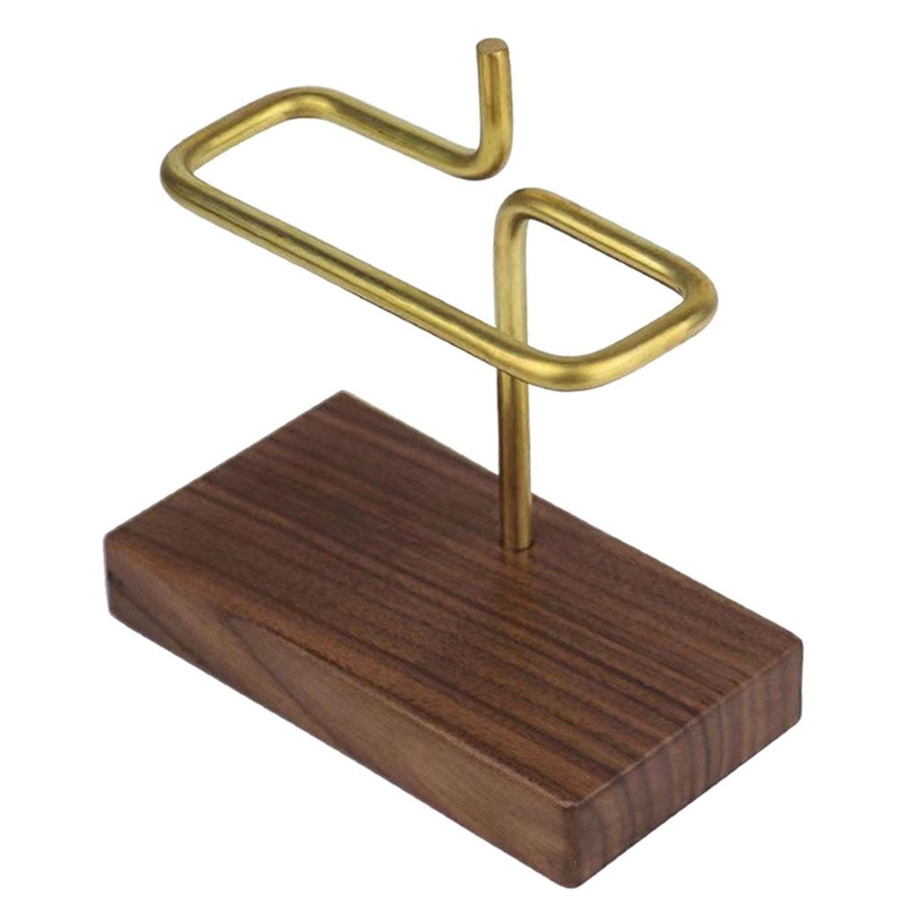 Walnut Filter Paper Rack Holder Shelf for Fan-Shape Save Space Kitchen Cafe