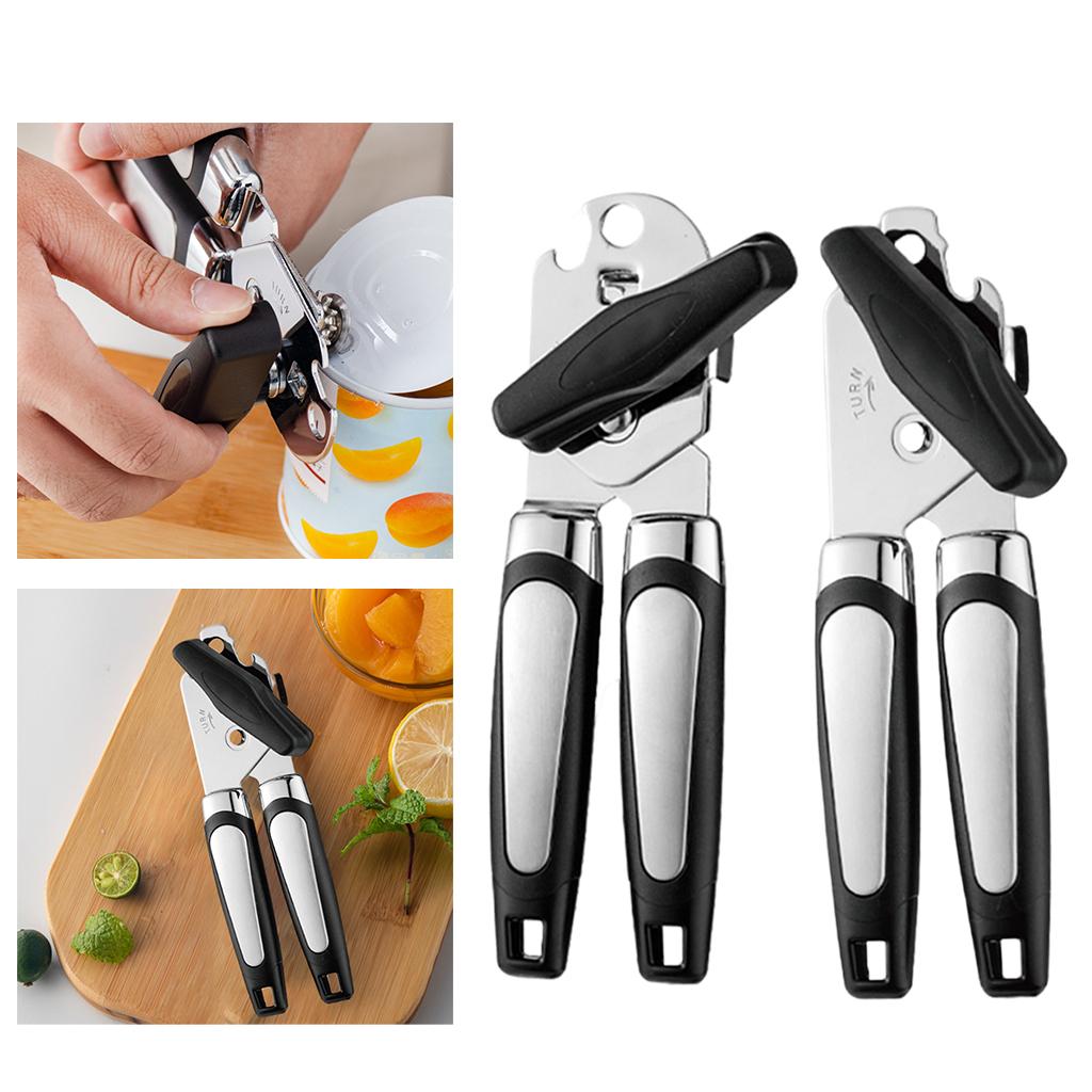 Manual Can Opener Bottle Opener Lid Remover for Beverage Tin Kitchen Safety Opener 1