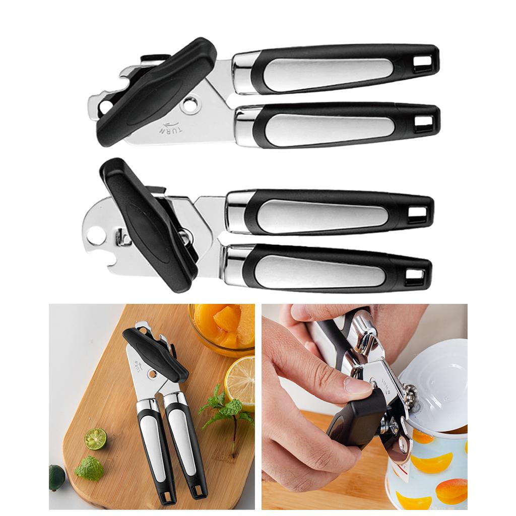 Manual Can Opener Bottle Opener Lid Remover for Beverage Tin Kitchen Safety Opener 1
