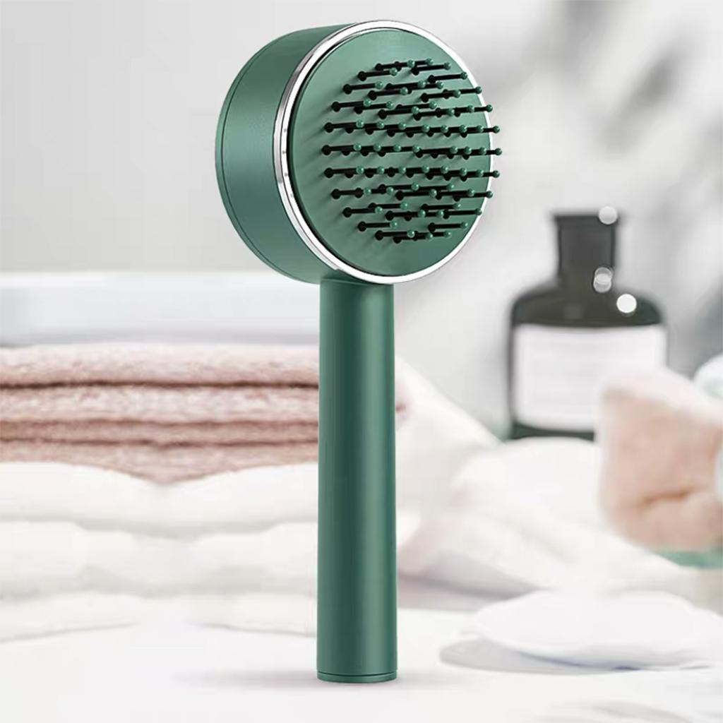 Air Cushion Massage Comb Hairbrush for All Hair Types Smoothing Kids Adults green