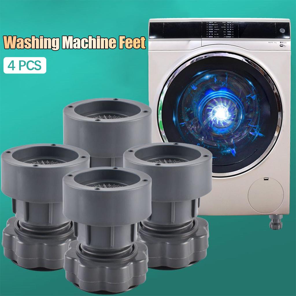 4Pcs Mat Shock Absorbing Anti Vibration Pads for Washing Machine Adjustable