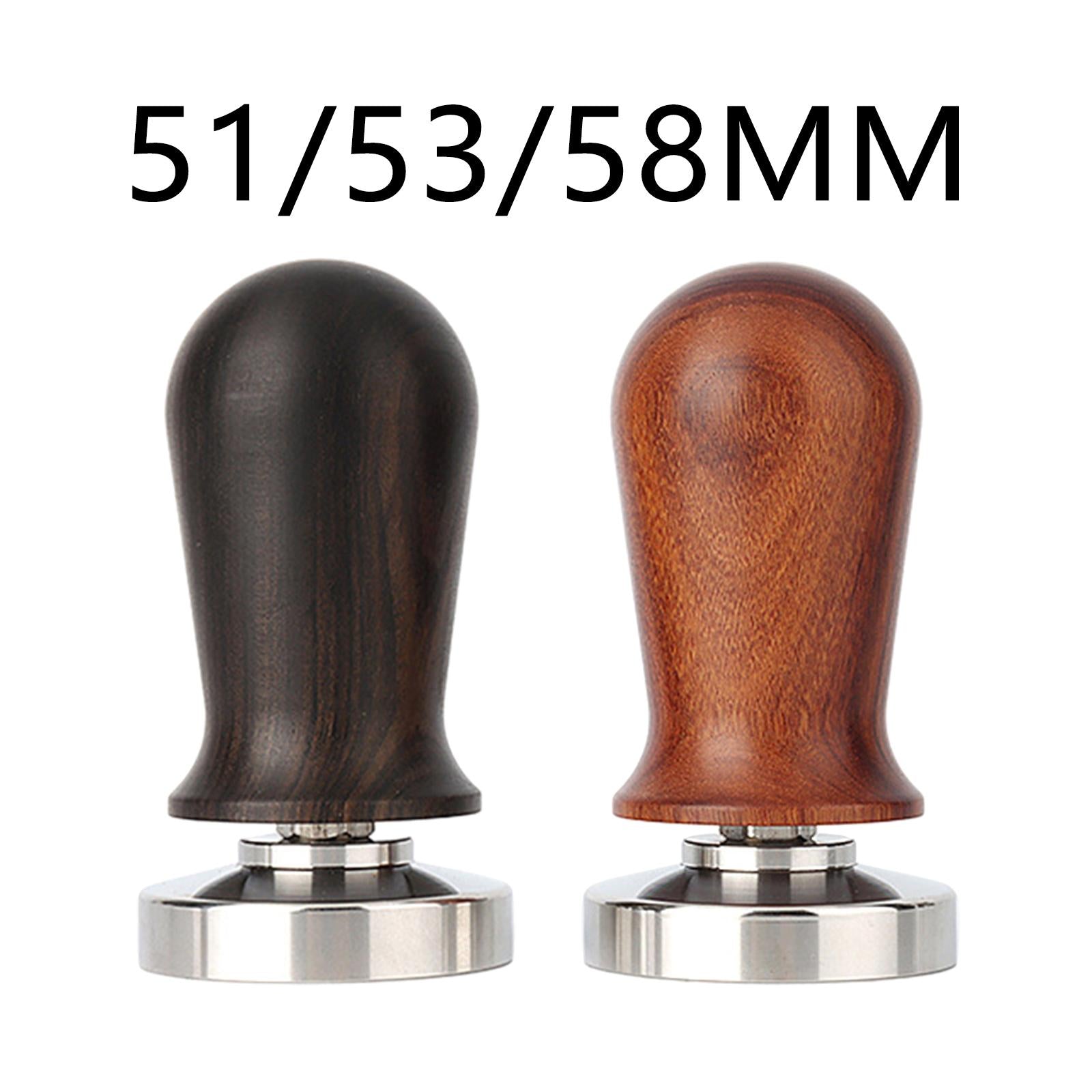 Solid Wood Coffee Tampers Espresso Barista Tools Powder Distribution 51MM Black