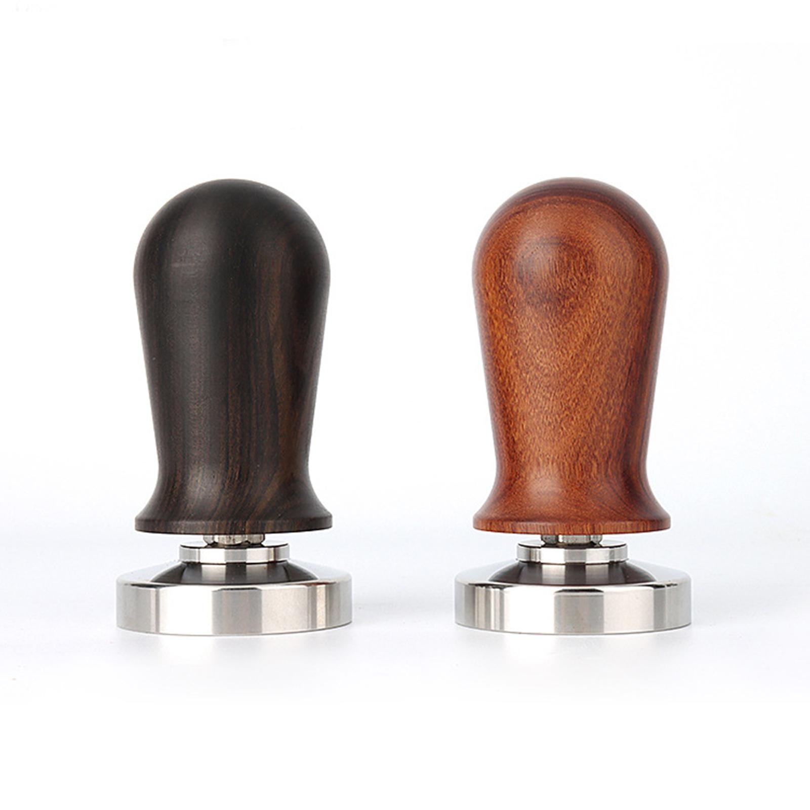 Solid Wood Coffee Tampers Espresso Barista Tools Powder Distribution 53MM Black