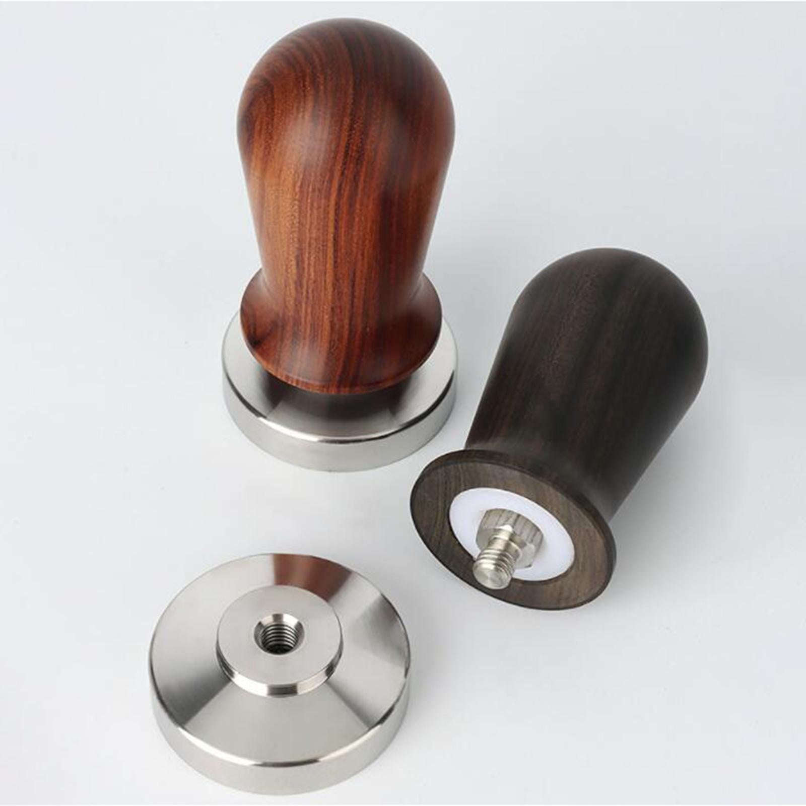 Solid Wood Coffee Tampers Espresso Barista Tools Powder Distribution 58MM Brown