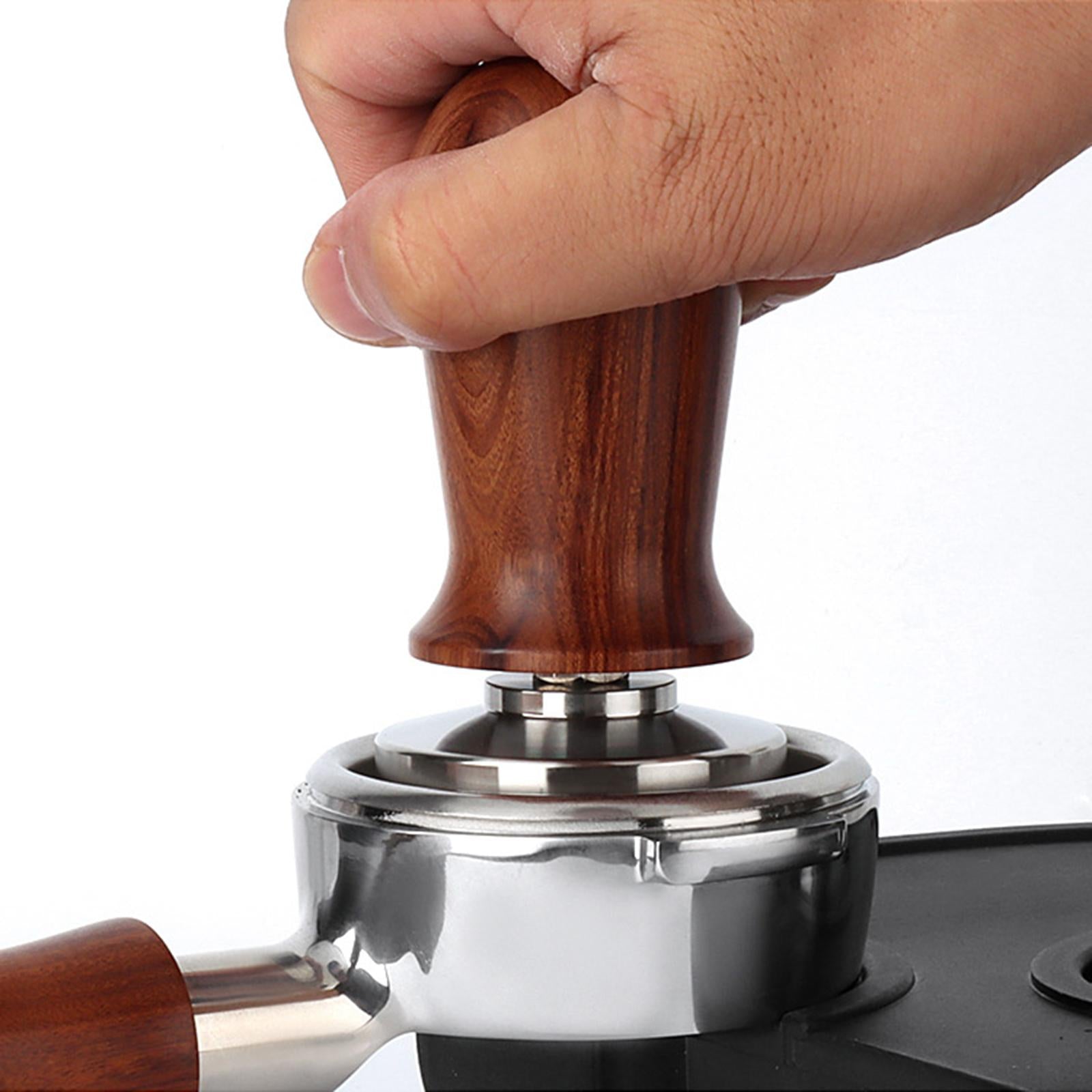 Solid Wood Coffee Tampers Espresso Barista Tools Powder Distribution 58MM Brown