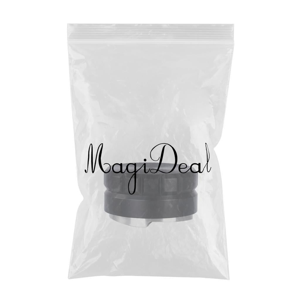 58mm Coffee Tamper Filter Anti-Slip Handle Height Adjustable for Portafilter Black
