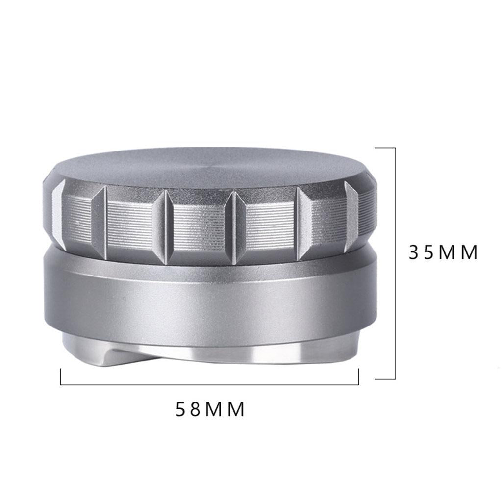 58mm Coffee Tamper Filter Anti-Slip Handle Height Adjustable for Portafilter Grey