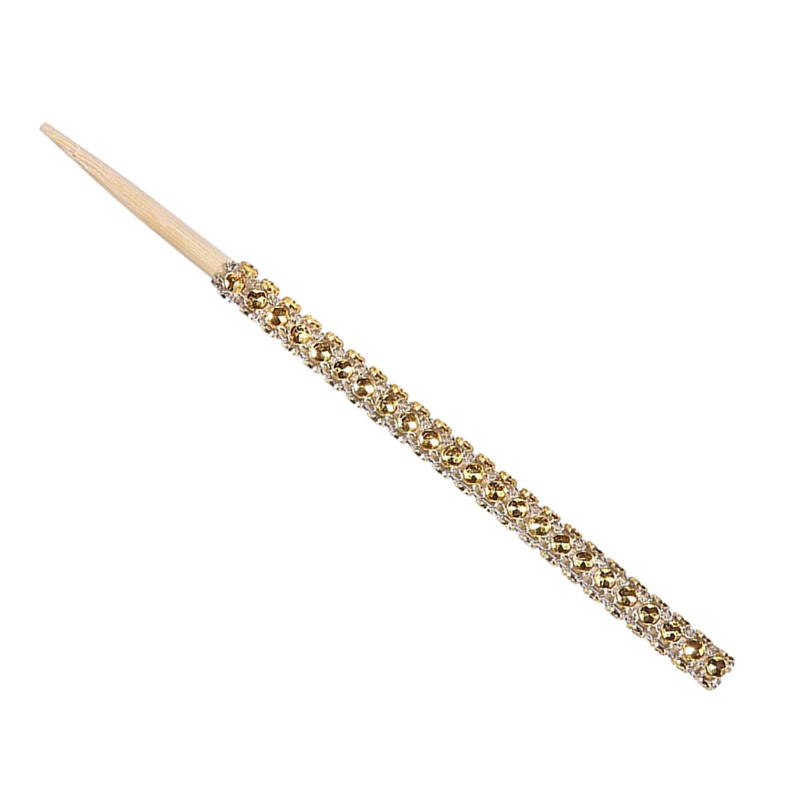 Bling Candy Apple Sticks 15cm Food Picks for Buffet Barbecue Candy Making gold