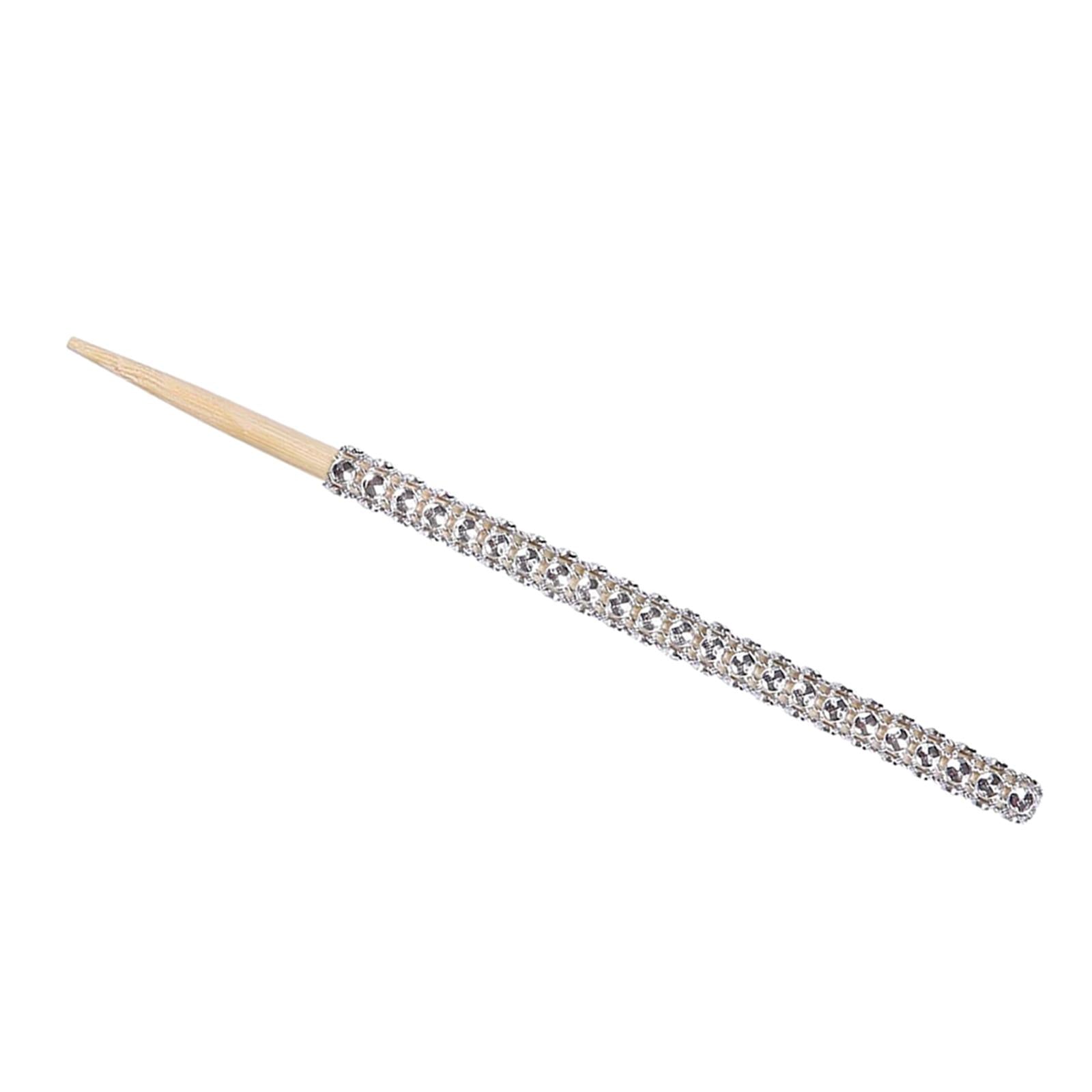 Bling Candy Apple Sticks 15cm Food Picks for Buffet Barbecue Candy Making silver