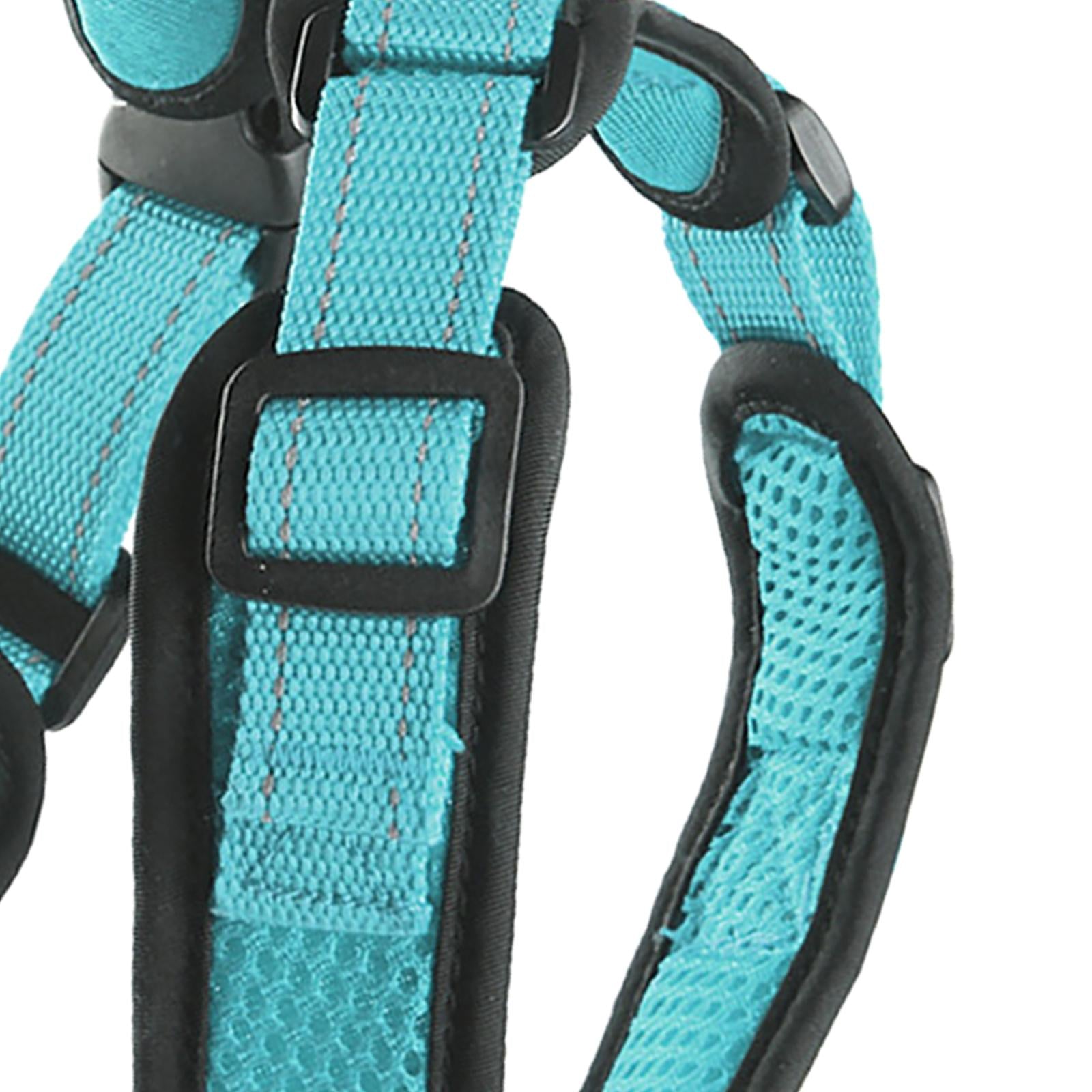 Reflective Dog Harness No Pull Vest Rope for Running Outdoor Lead Walking Blue L