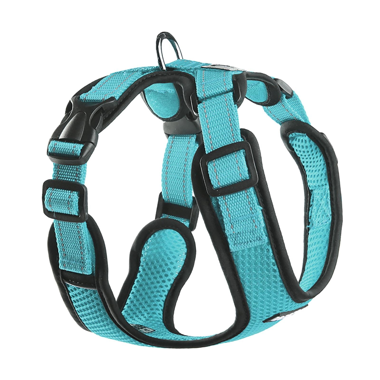 Reflective Dog Harness No Pull Vest Rope for Running Outdoor Lead Walking Blue XL