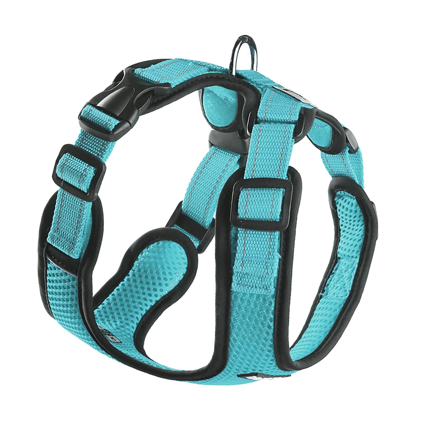 Reflective Dog Harness No Pull Vest Rope for Running Outdoor Lead Walking Blue XL