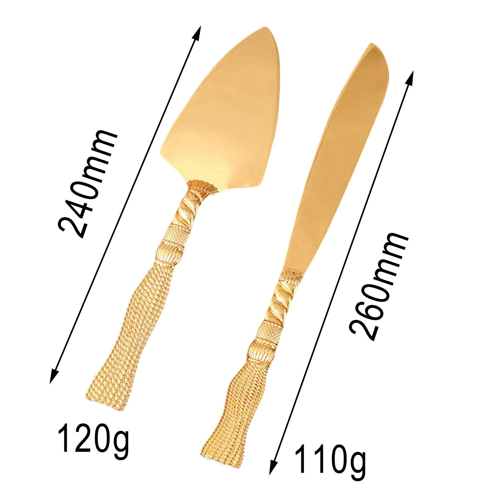 2Pcs Zinc Alloy Cake Shovel Butter Knives for Events Wedding Party Supplies A