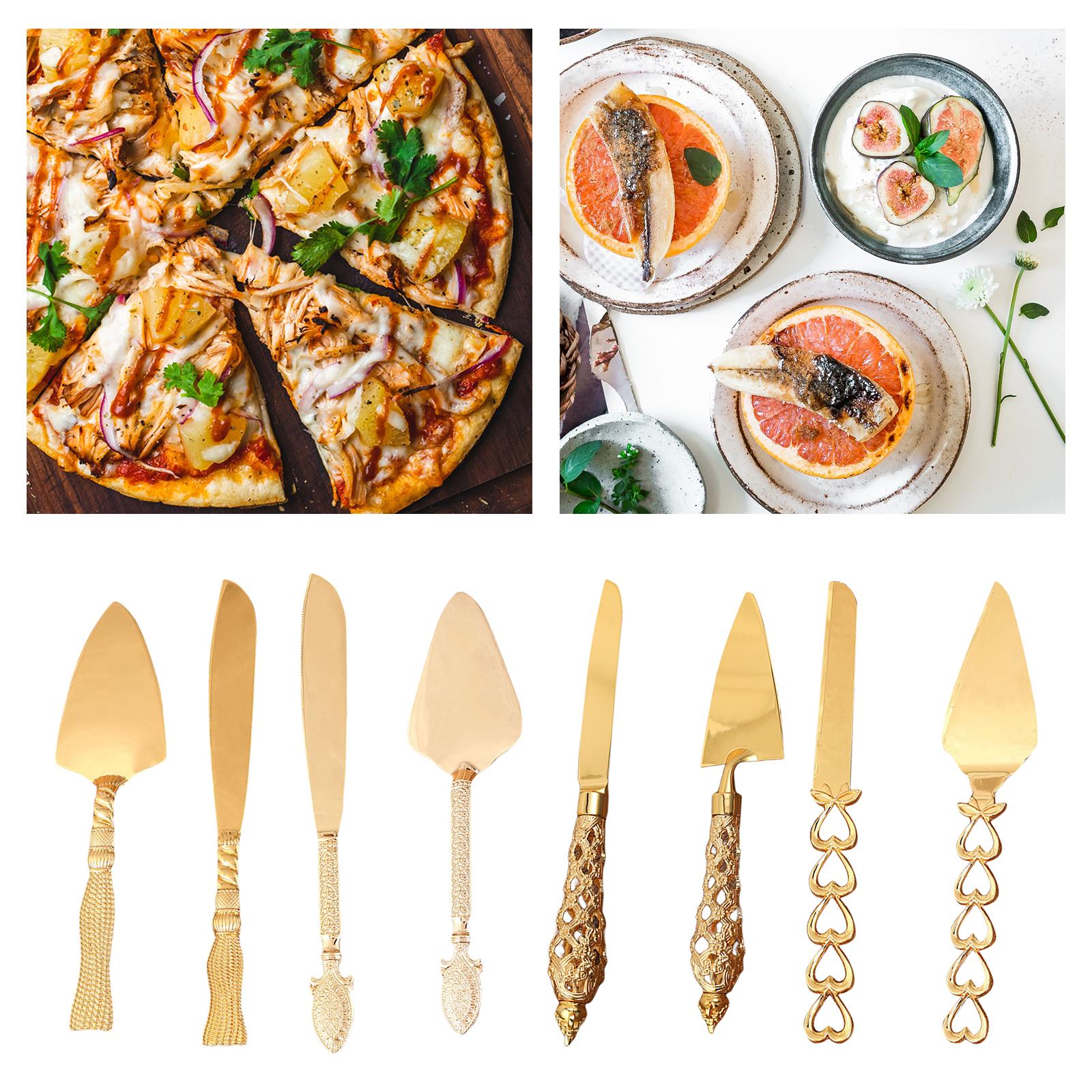 2Pcs Zinc Alloy Cake Shovel Butter Knives for Events Wedding Party Supplies A