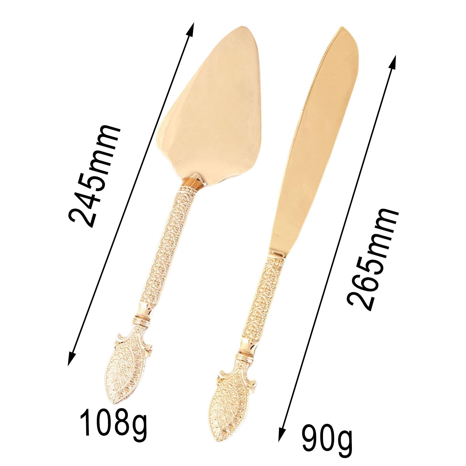 2Pcs Zinc Alloy Cake Shovel Butter Knives for Events Wedding Party Supplies B