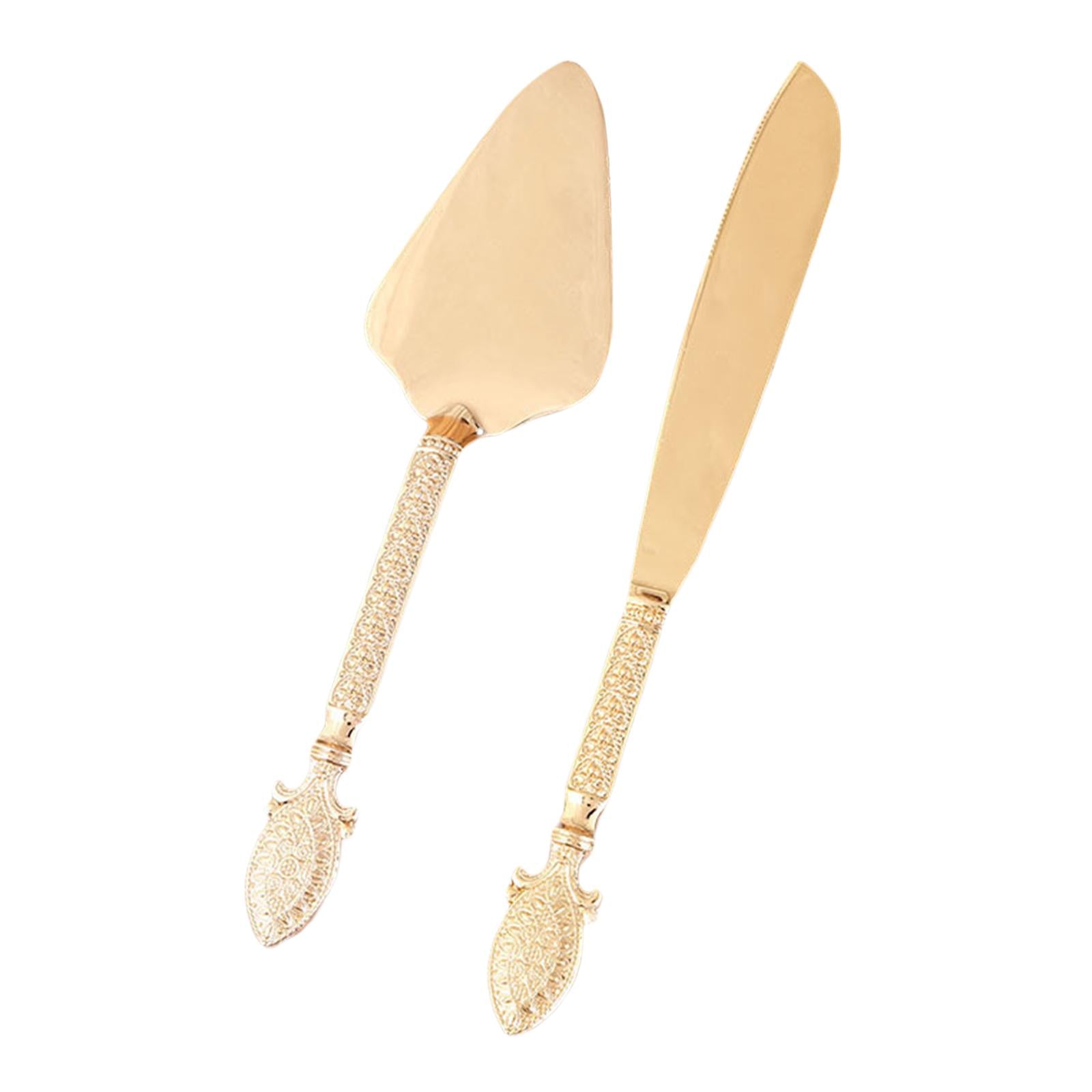 2Pcs Zinc Alloy Cake Shovel Butter Knives for Events Wedding Party Supplies B