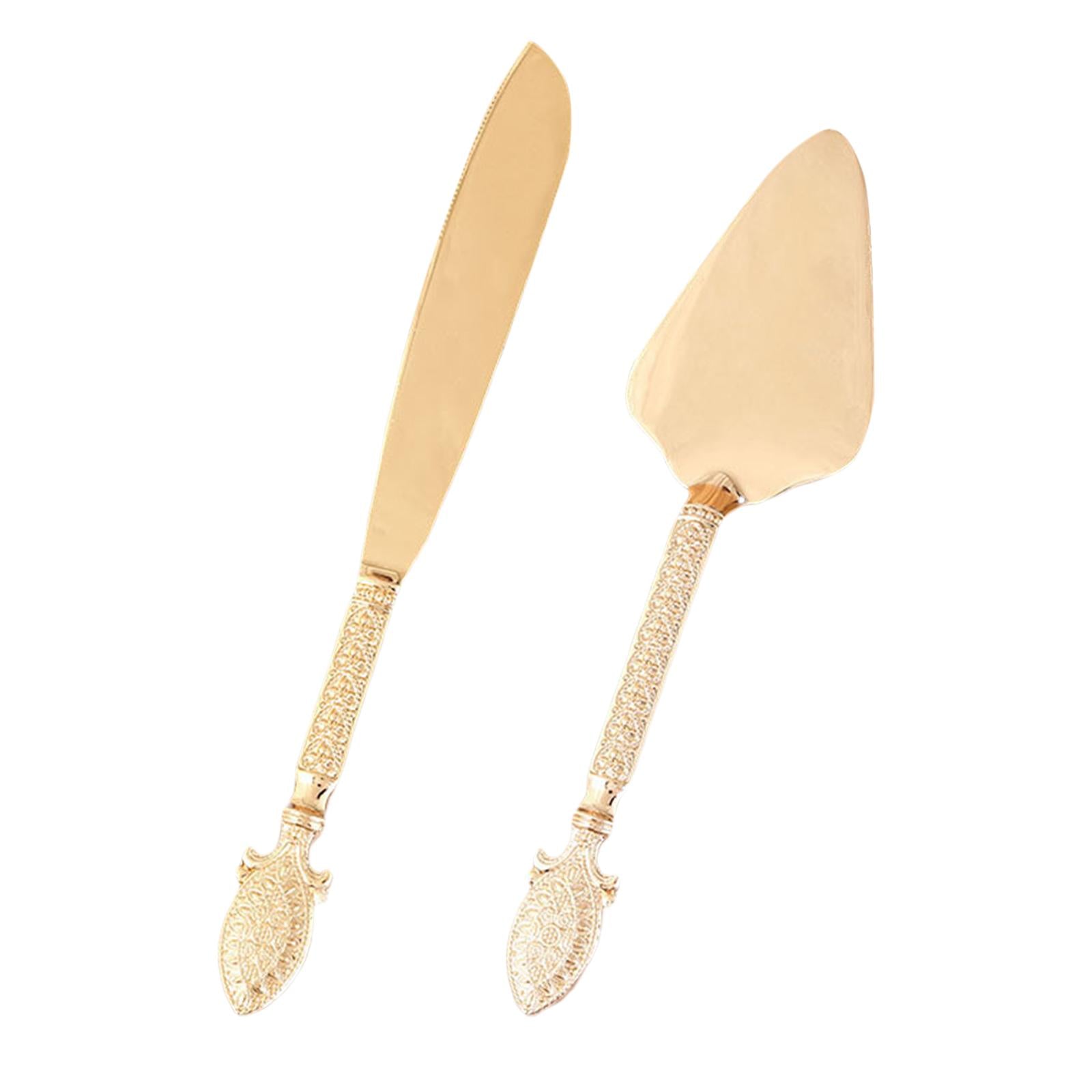 2Pcs Zinc Alloy Cake Shovel Butter Knives for Events Wedding Party Supplies B