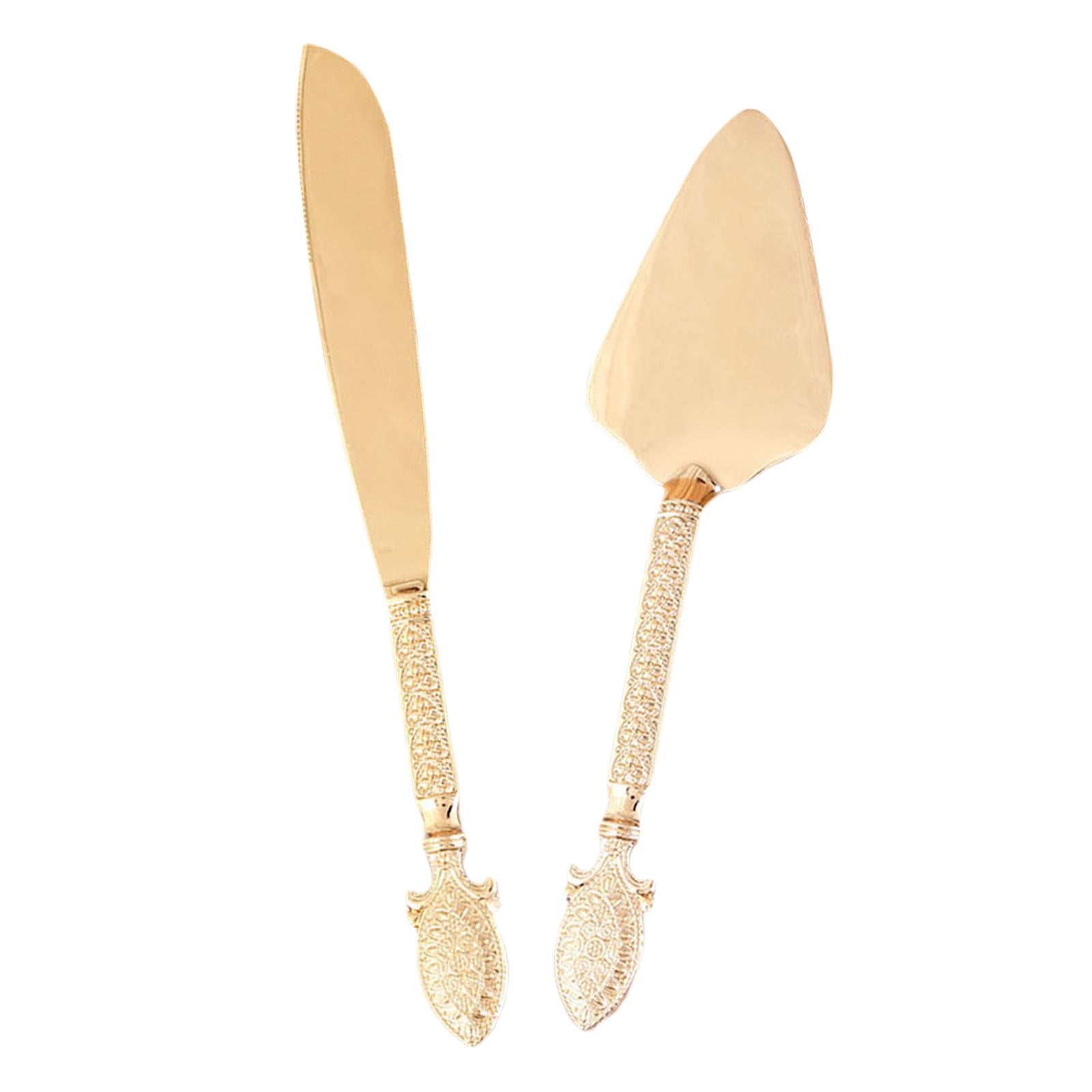 2Pcs Zinc Alloy Cake Shovel Butter Knives for Events Wedding Party Supplies B
