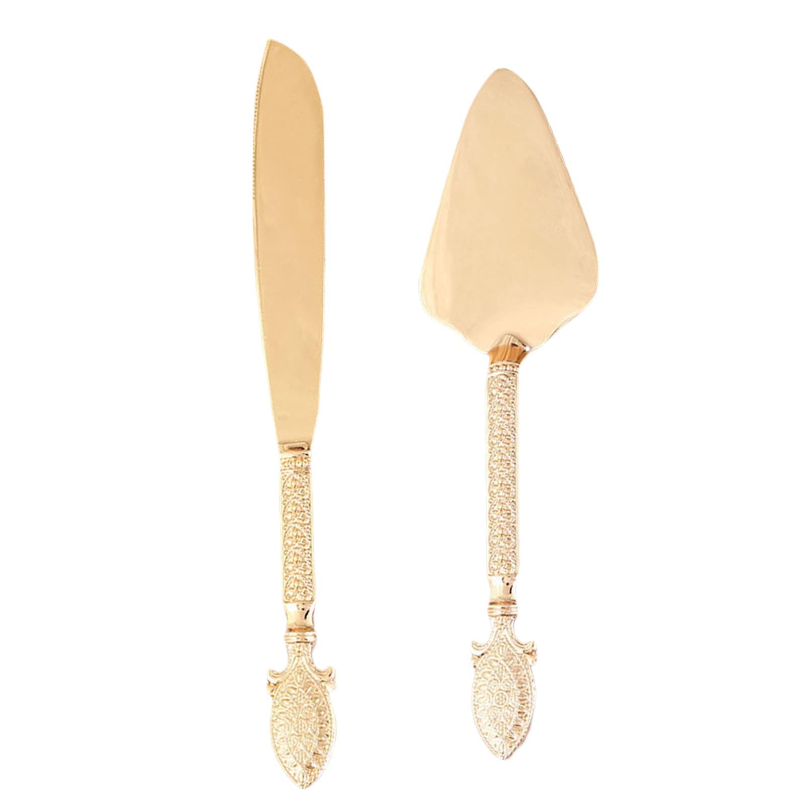 2Pcs Zinc Alloy Cake Shovel Butter Knives for Events Wedding Party Supplies B