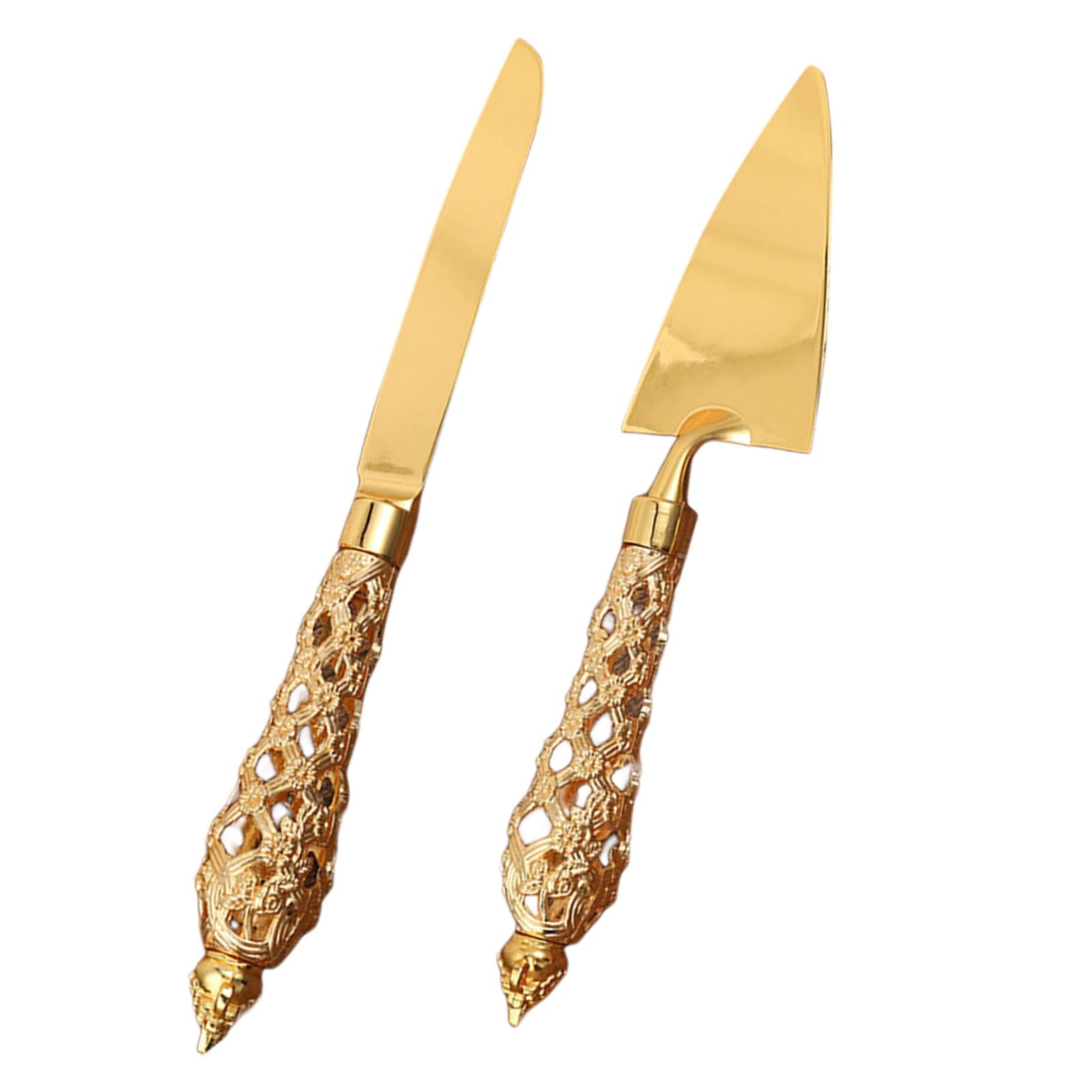 2Pcs Zinc Alloy Cake Shovel Butter Knives for Events Wedding Party Supplies C