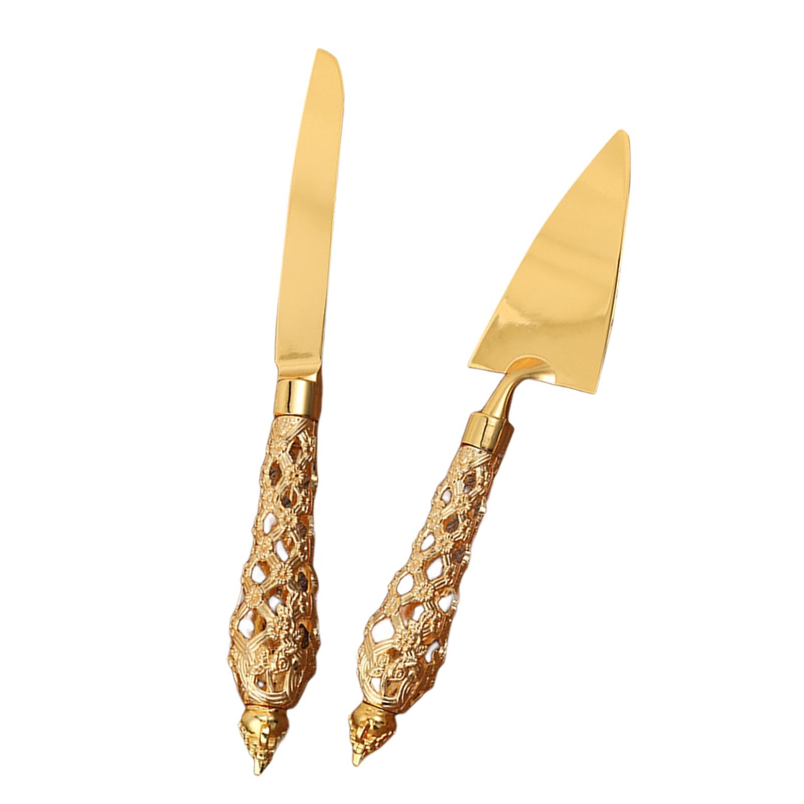 2Pcs Zinc Alloy Cake Shovel Butter Knives for Events Wedding Party Supplies C