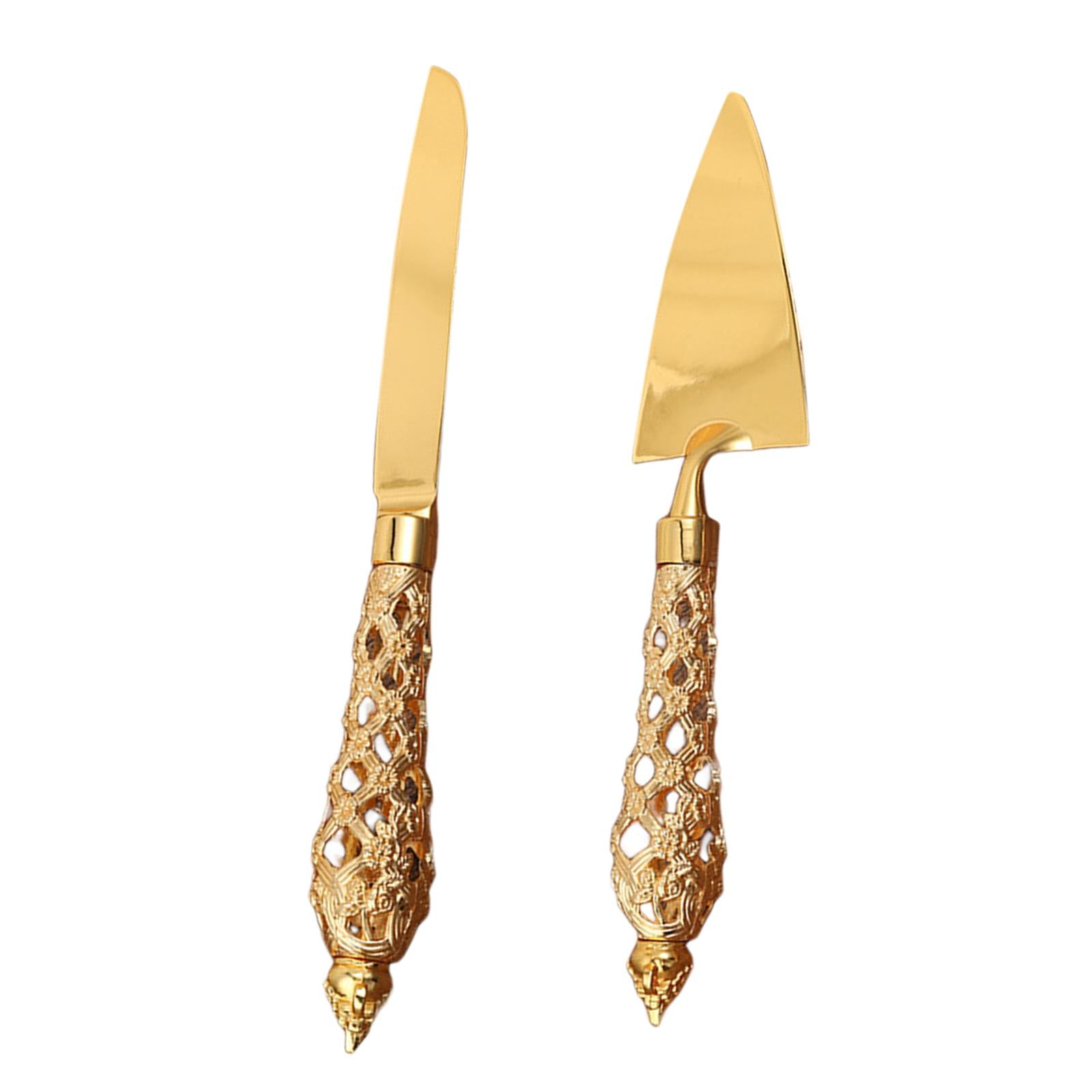 2Pcs Zinc Alloy Cake Shovel Butter Knives for Events Wedding Party Supplies C