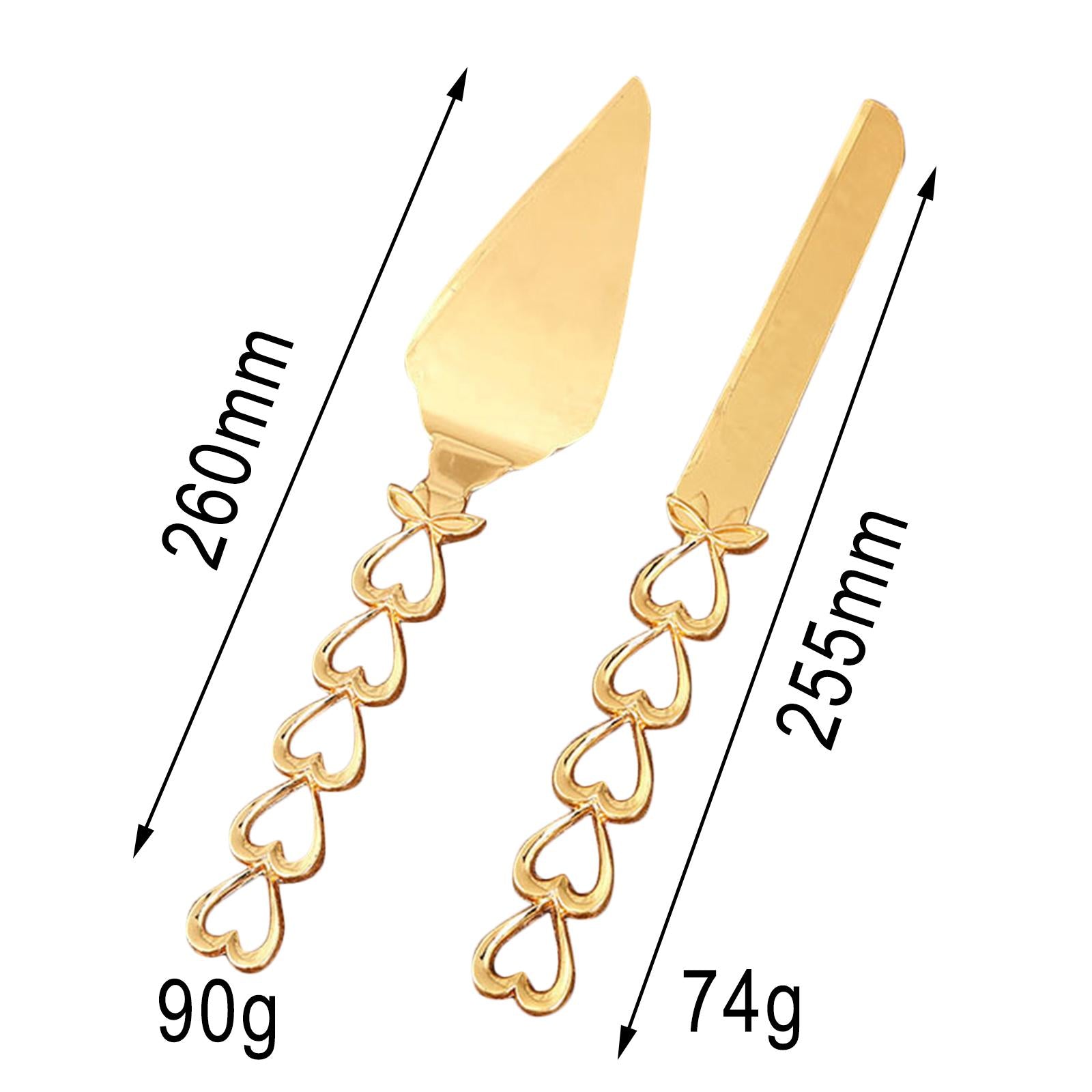 2Pcs Zinc Alloy Cake Shovel Butter Knives for Events Wedding Party Supplies D