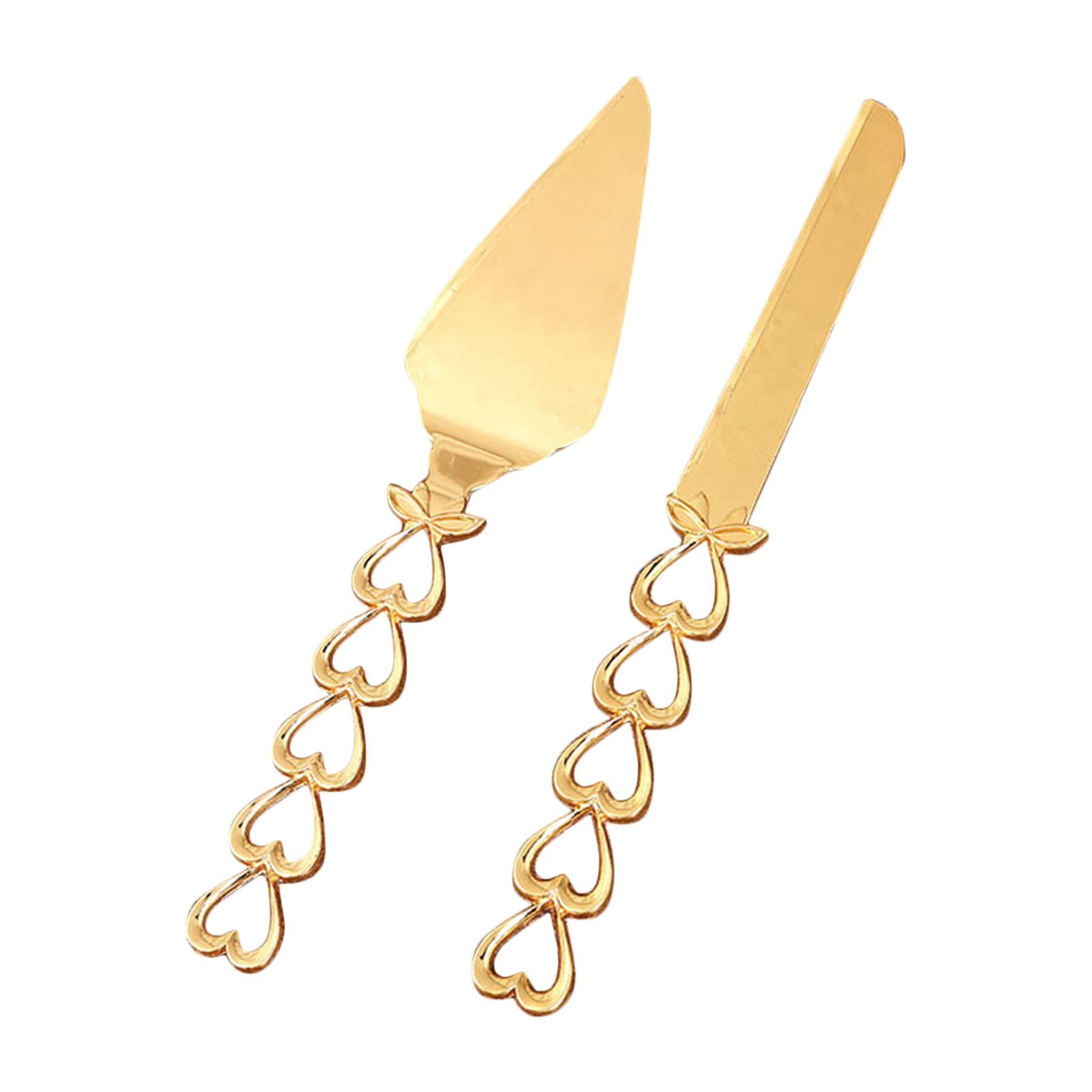 2Pcs Zinc Alloy Cake Shovel Butter Knives for Events Wedding Party Supplies D