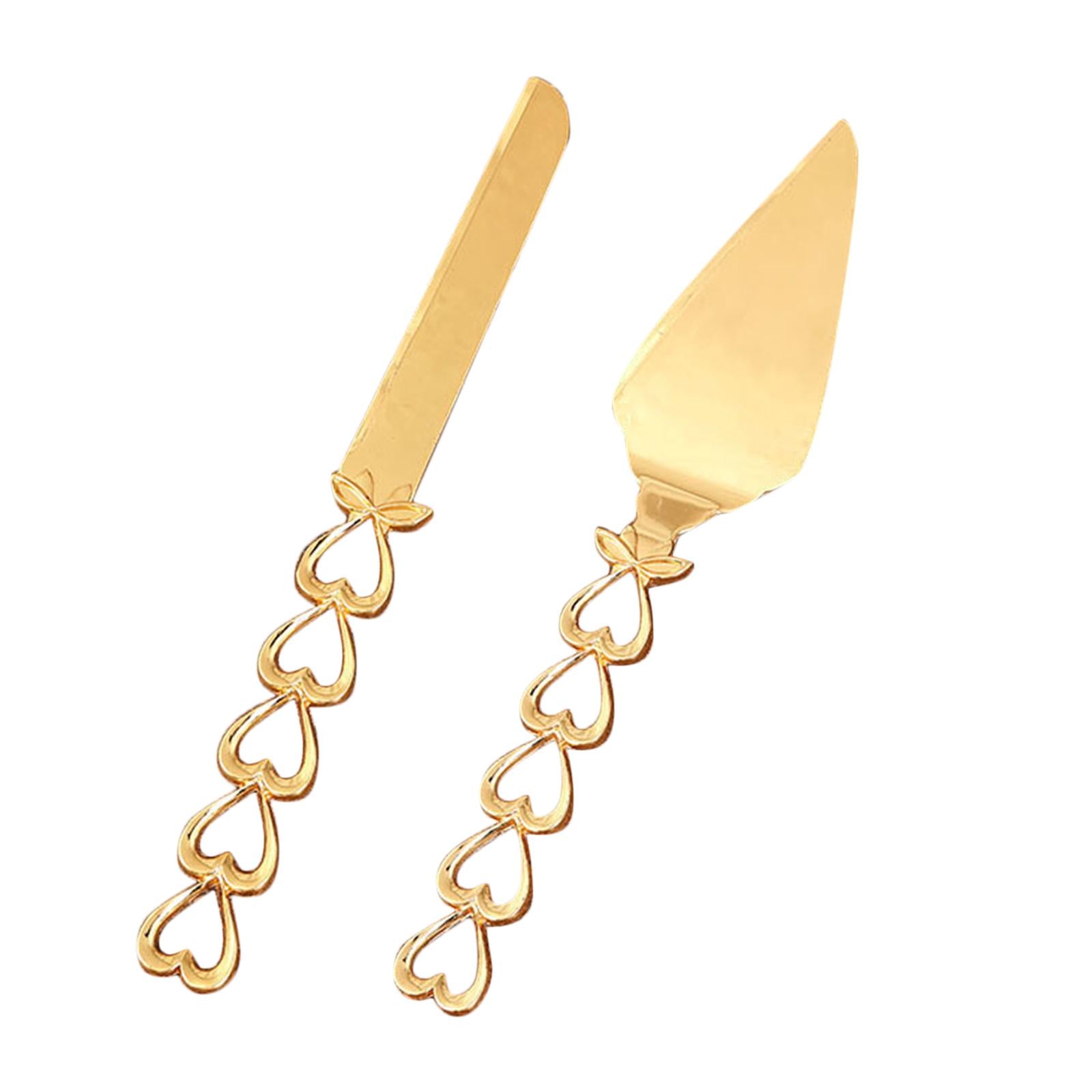 2Pcs Zinc Alloy Cake Shovel Butter Knives for Events Wedding Party Supplies D