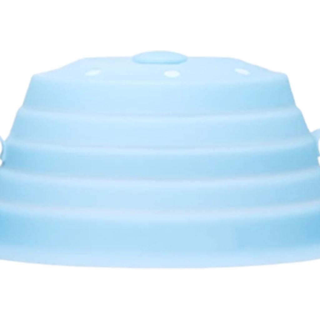 Silicone Microwave Splatter Cover 11 Round Easy Grip Handle for Dishes"