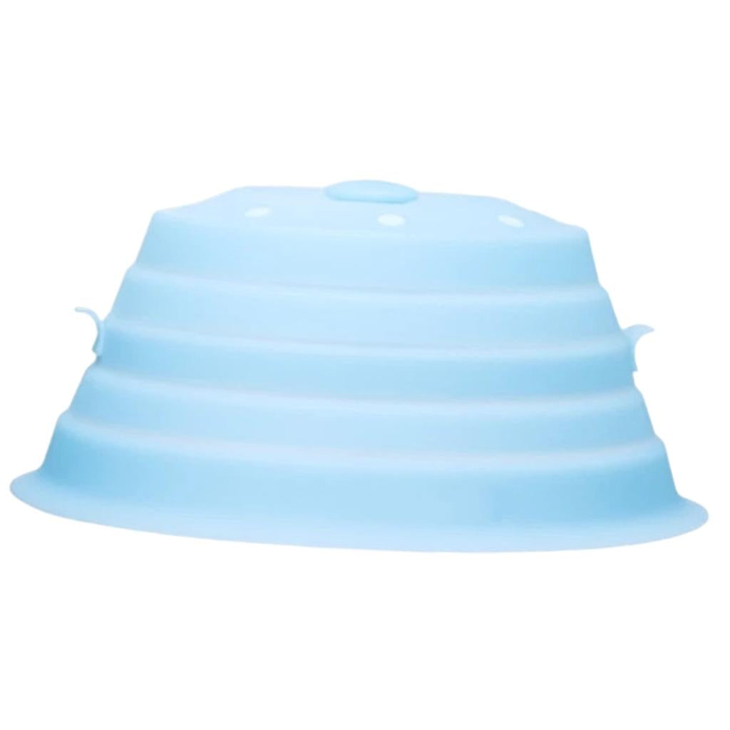 Silicone Microwave Splatter Cover 11 Round Easy Grip Handle for Dishes"