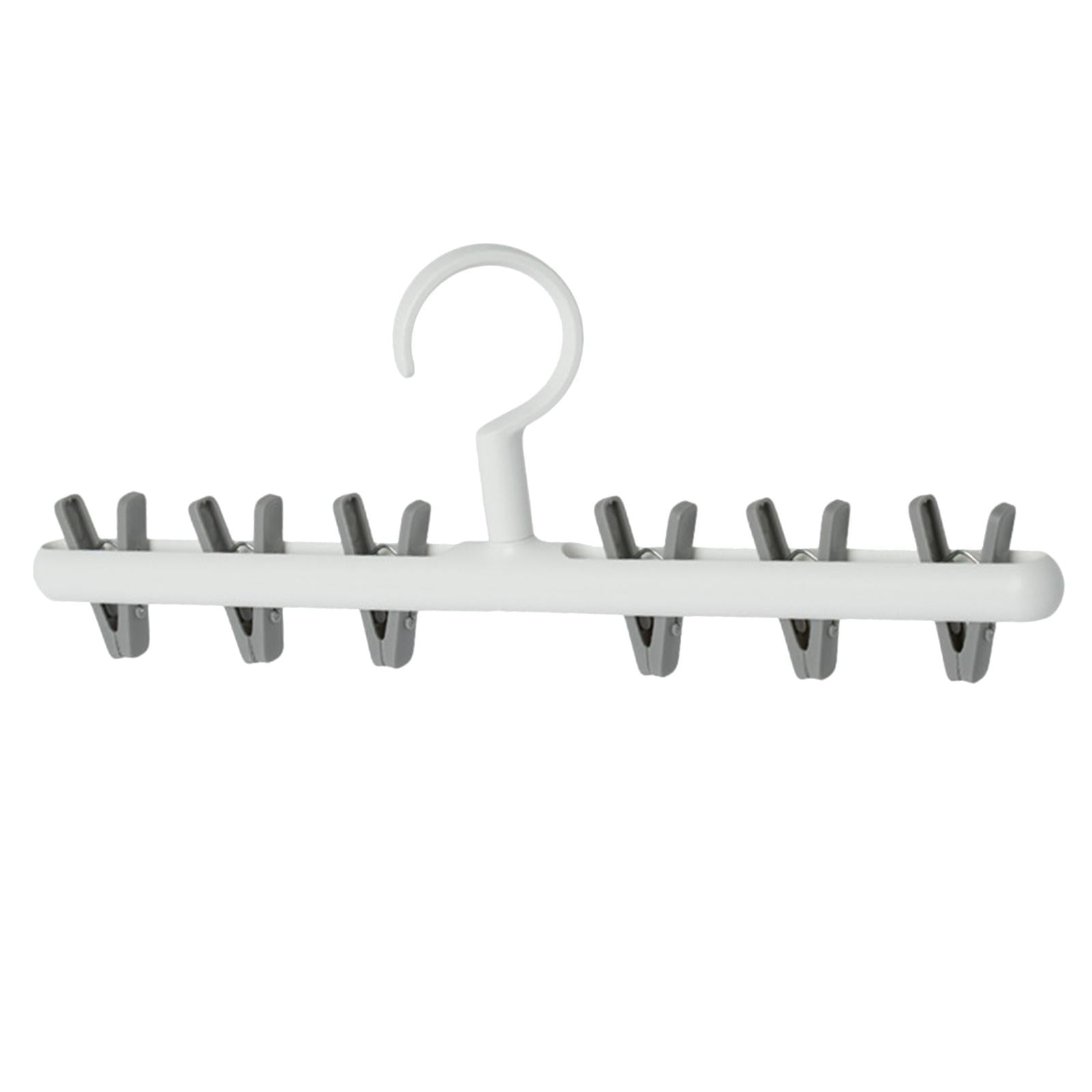Rotatable Clothes Hanger Organizer Anti-Skid for Scarf Closet Wardrobe White gray
