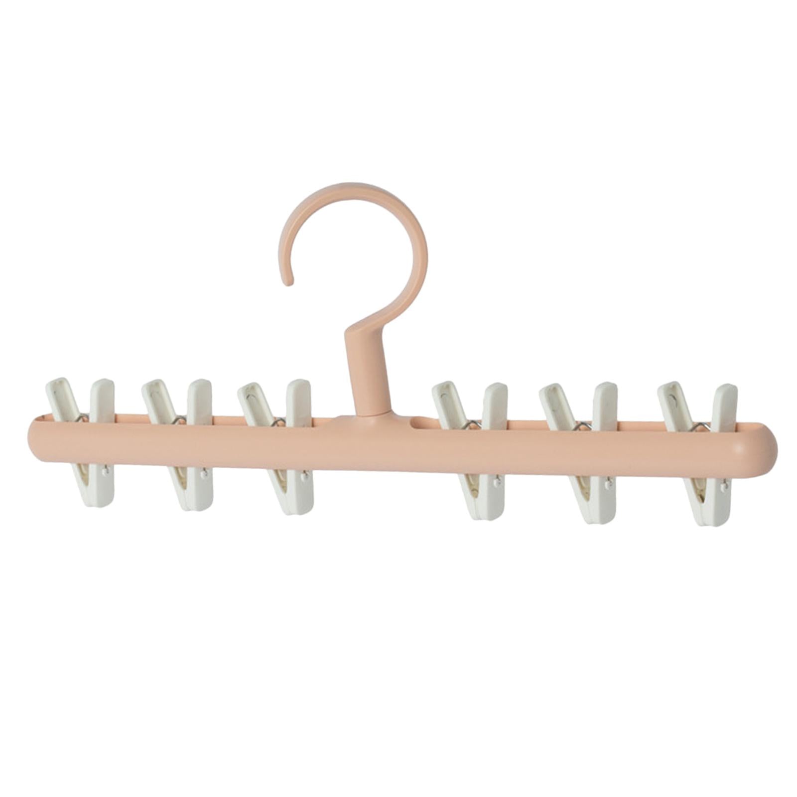 Rotatable Clothes Hanger Organizer Anti-Skid for Scarf Closet Wardrobe Pink white