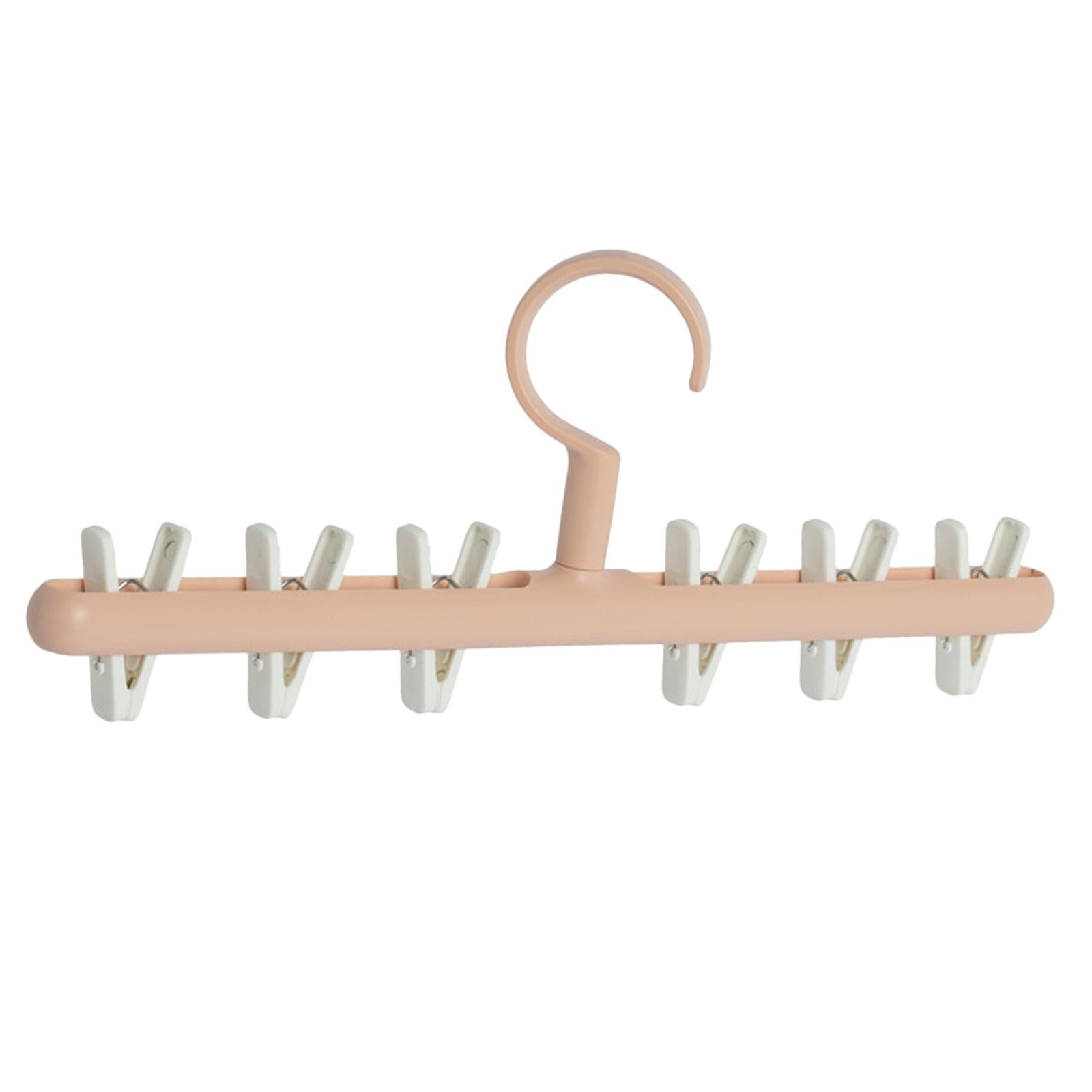 Rotatable Clothes Hanger Organizer Anti-Skid for Scarf Closet Wardrobe Pink white