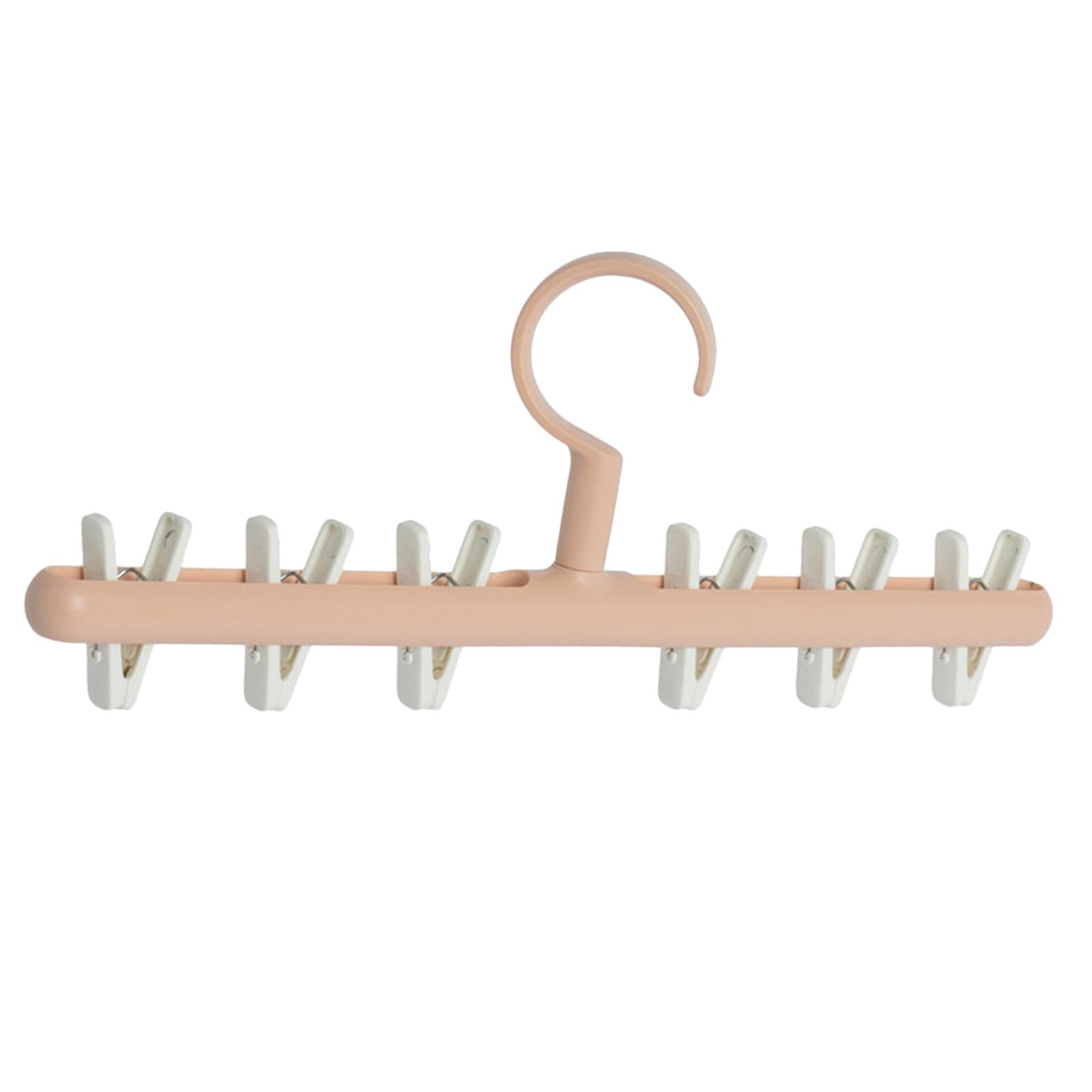 Rotatable Clothes Hanger Organizer Anti-Skid for Scarf Closet Wardrobe Pink white