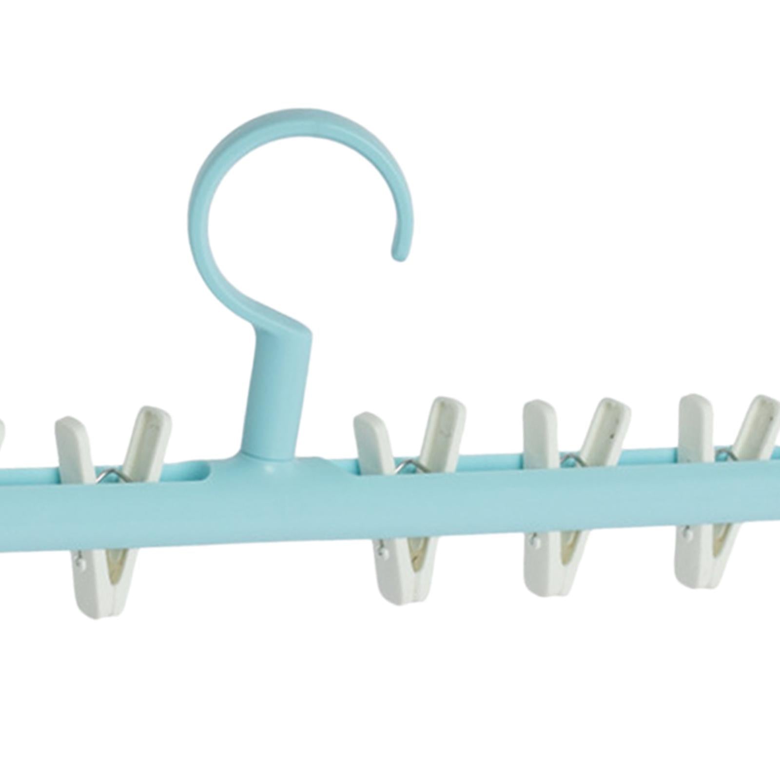 Rotatable Clothes Hanger Organizer Anti-Skid for Scarf Closet Wardrobe Blue white