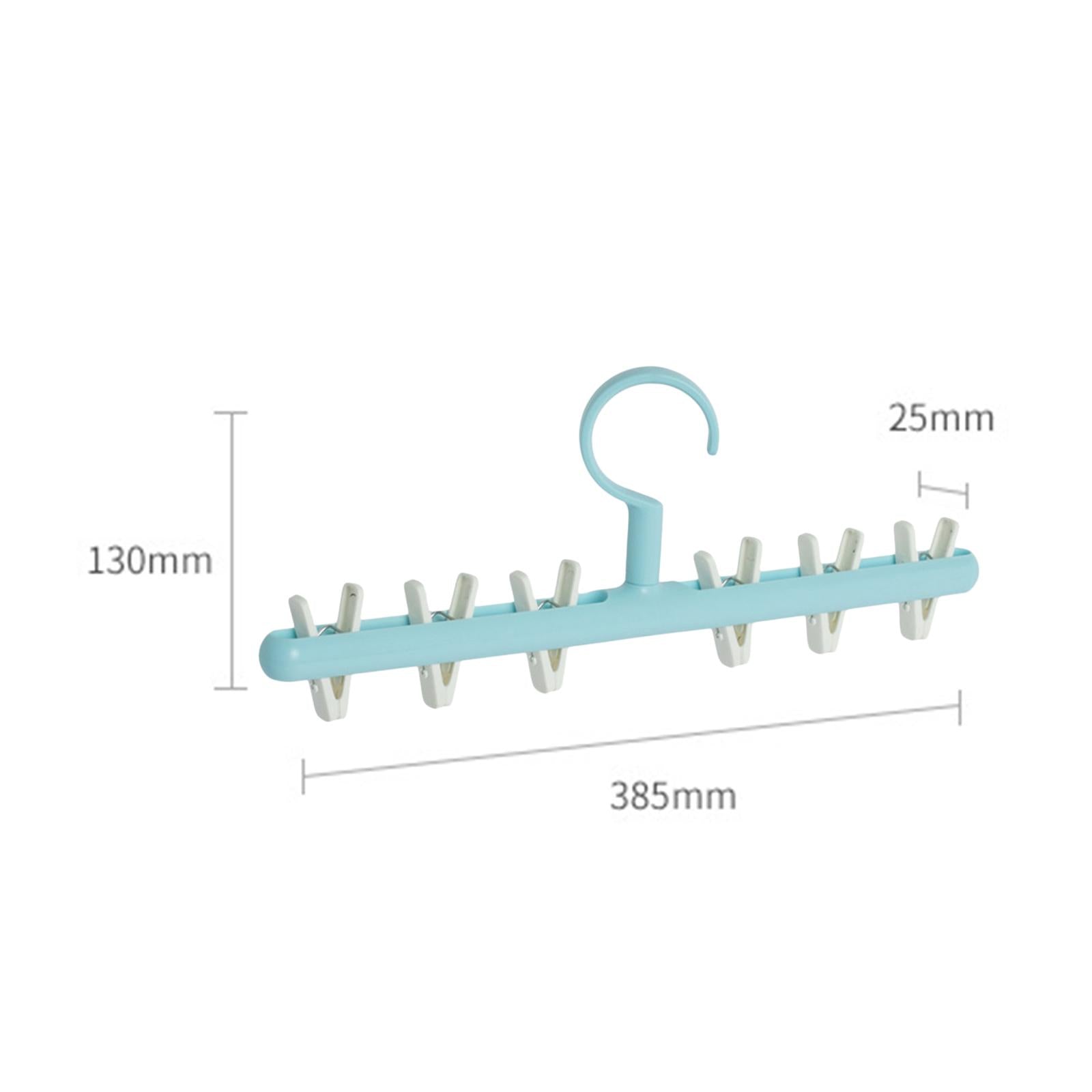 Rotatable Clothes Hanger Organizer Anti-Skid for Scarf Closet Wardrobe Blue white