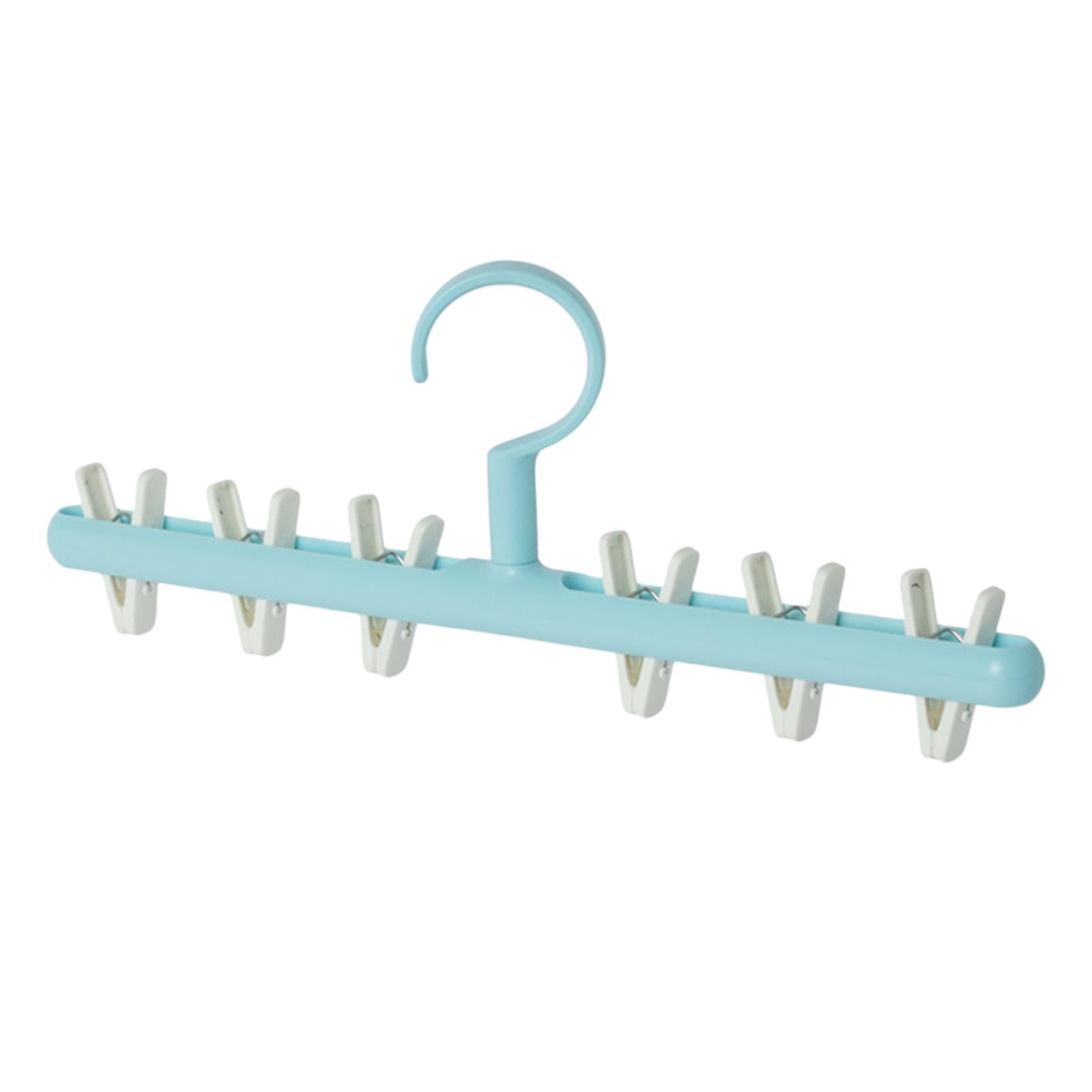 Rotatable Clothes Hanger Organizer Anti-Skid for Scarf Closet Wardrobe Blue white