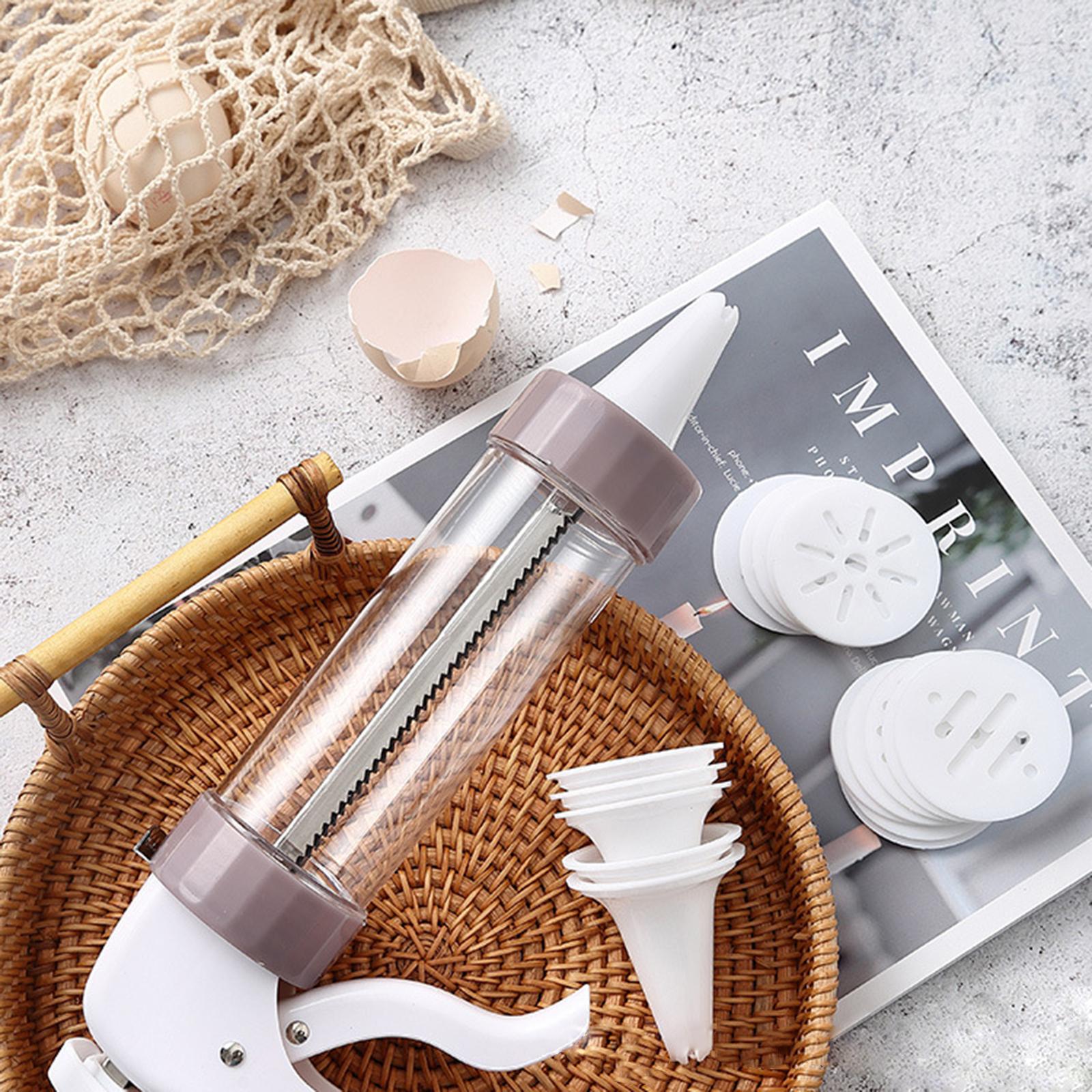Multifunctional DIY Cookie Press Kit Reusable for Home Kitchen Baking Tools