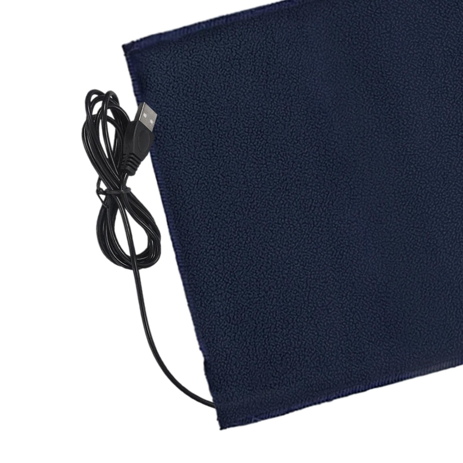 USB Electric Heating Pad Foldable Washable Adjustable for Shoulders blue