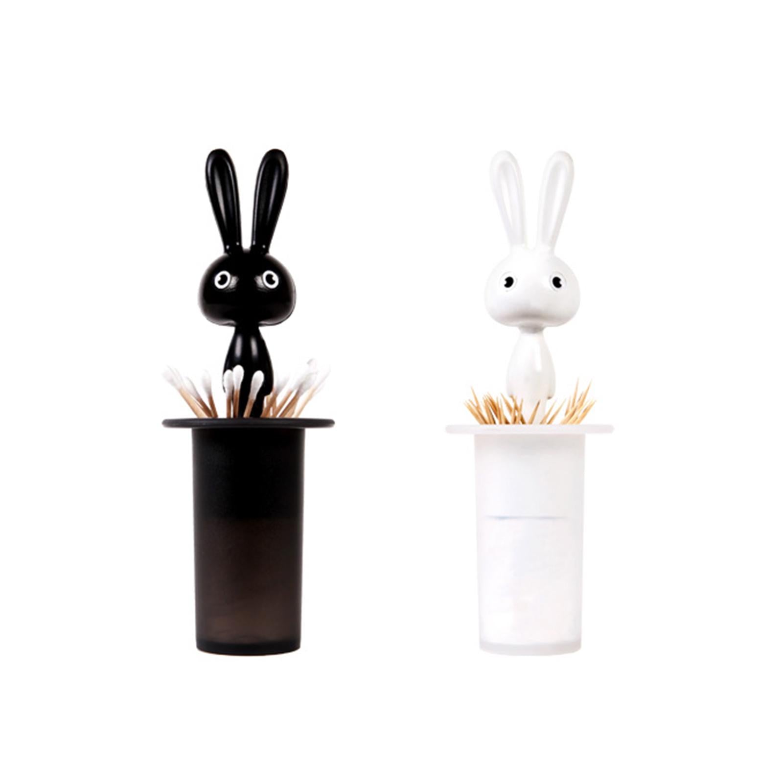 Cute Toothpick Dispensers Plastic Decorative Cartoon for Home black