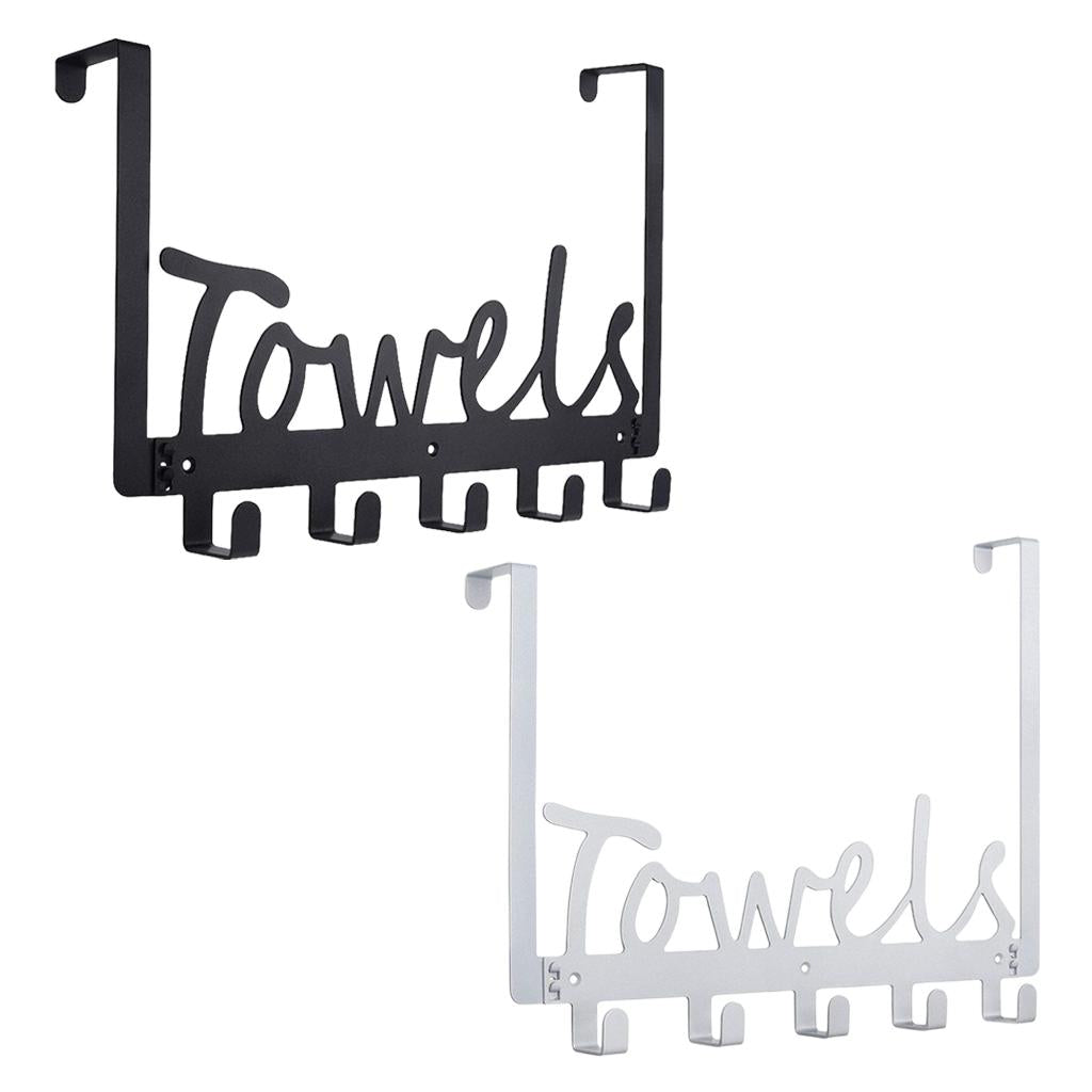 Door Hook Shower Towel Hooks Door Hanger Hook for Entryway Black